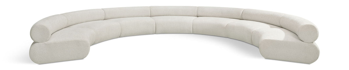 Bale Chenille Modular Sectional — 7-Piece Sofa — Cream