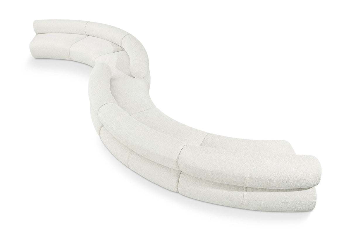 Bale Chenille Modular Sectional — 6-Piece Sofa — Cream