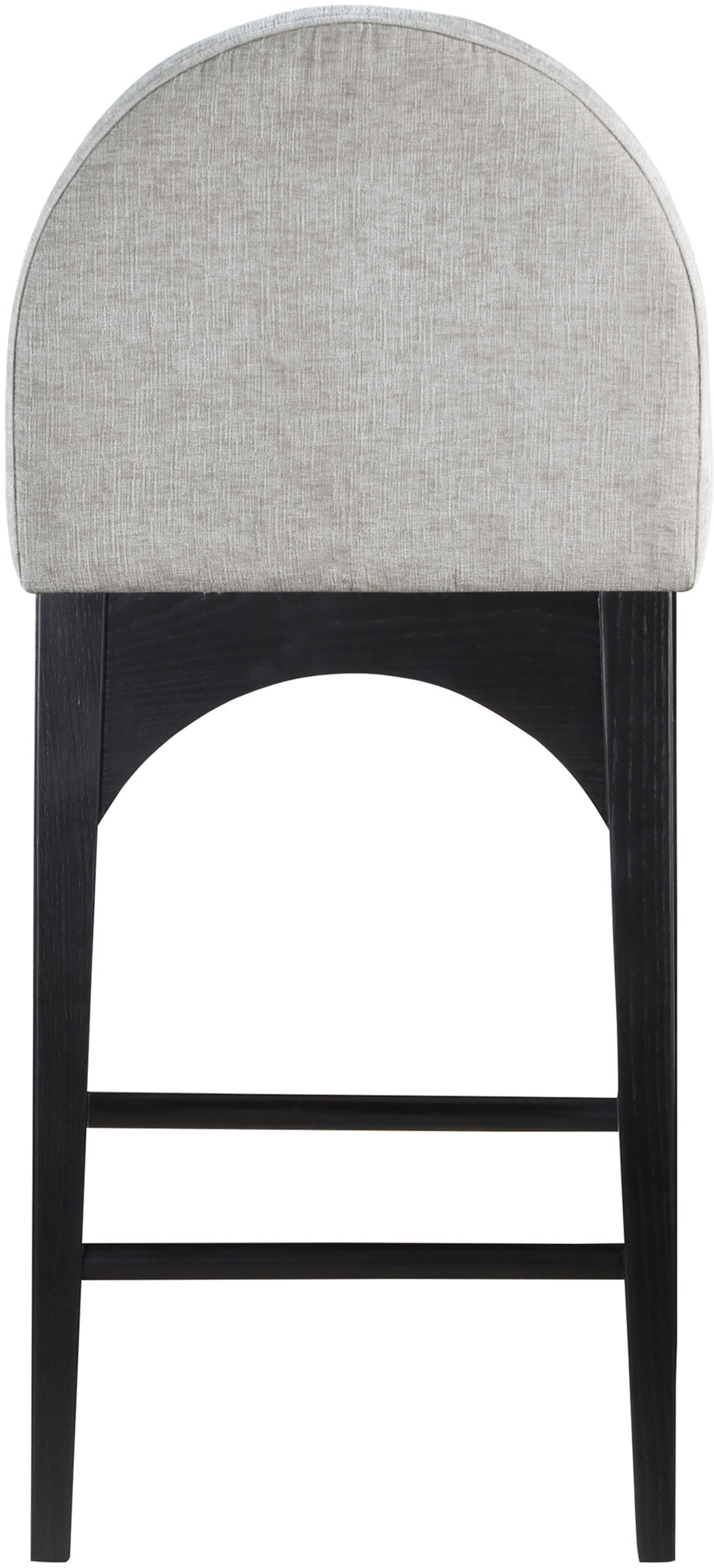Waldorf - Chenille Stool with Black Legs