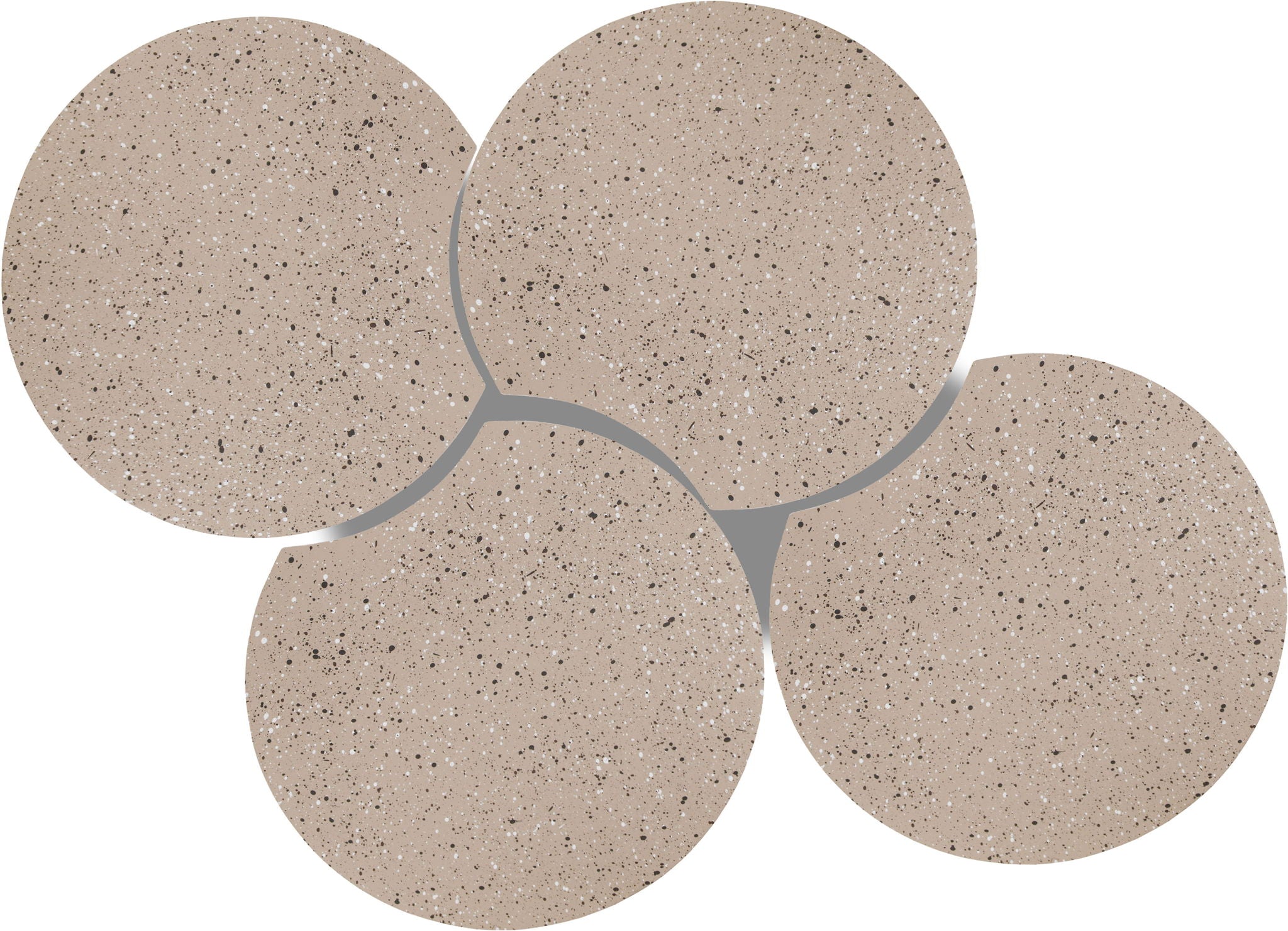 Dimple - 4 Piece Modular Coffee Table - Terazzo Finish