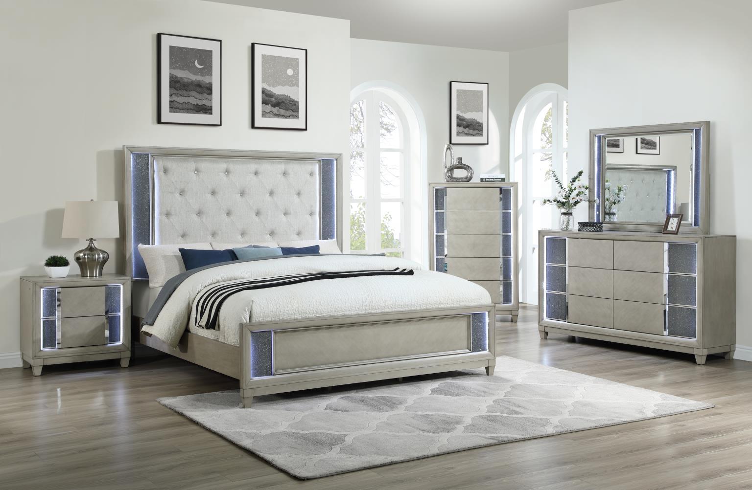 B090 Gray Nightstand — 27-Inch Wide