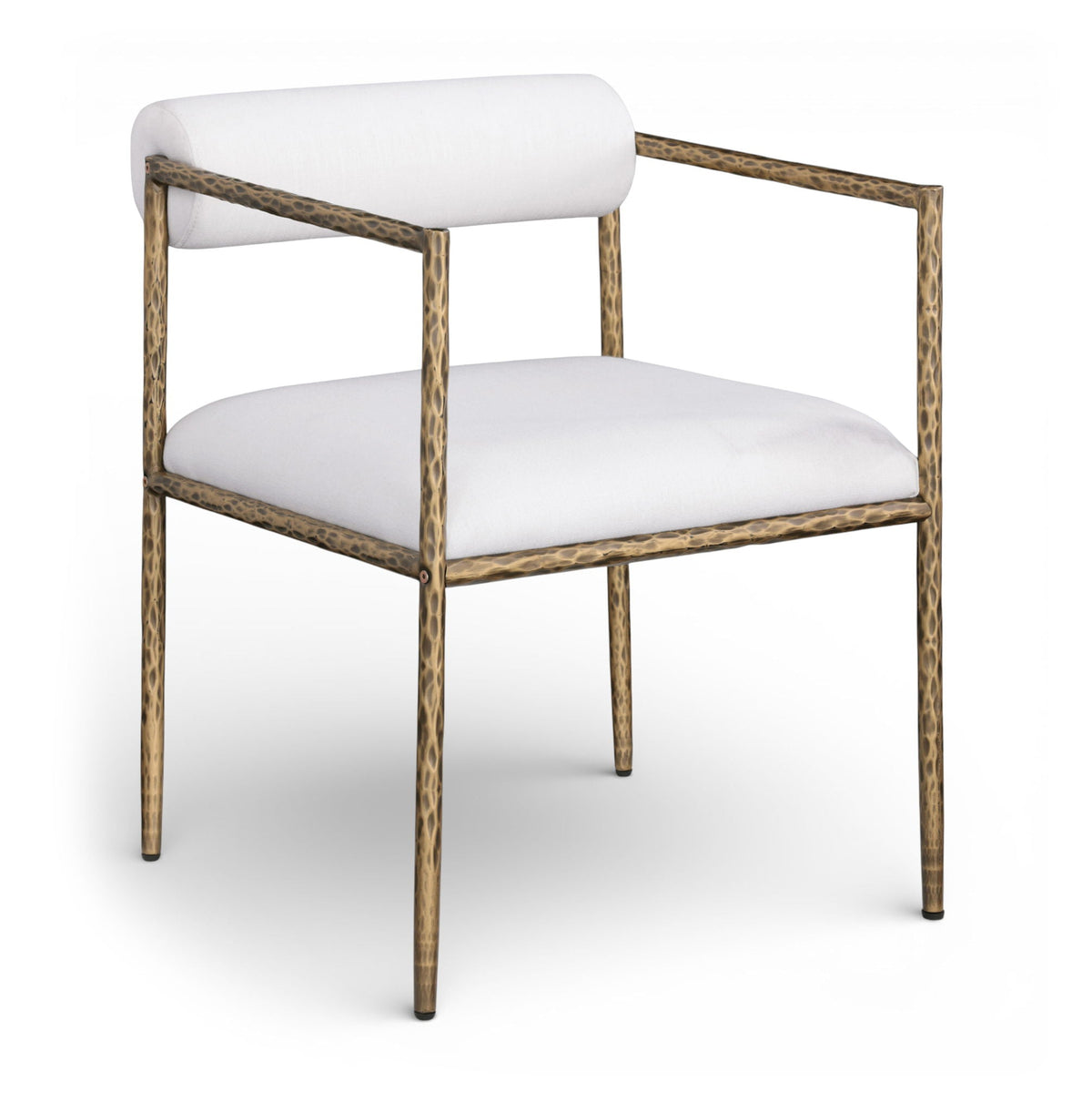 Axis Linen Dining Chair Set of 2 — Beige or Cream, Antique Black or Brass Legs - 2