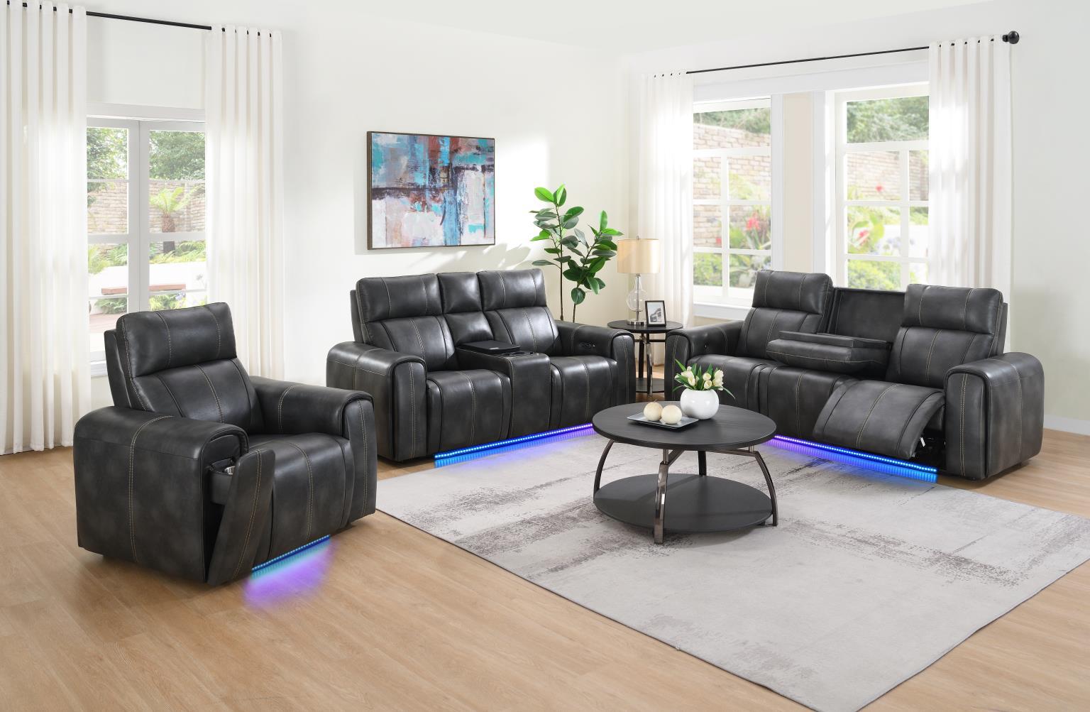 U66 Charcoal Gray Living Room Set