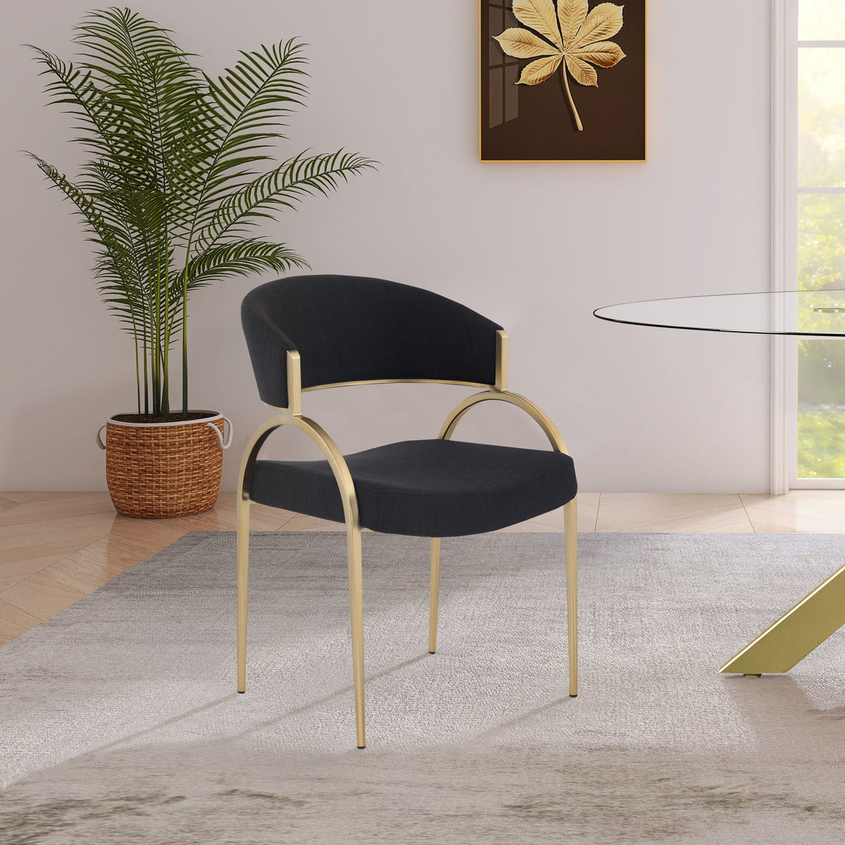 Privet - Dining Chair (Set of 2) with Gold Base