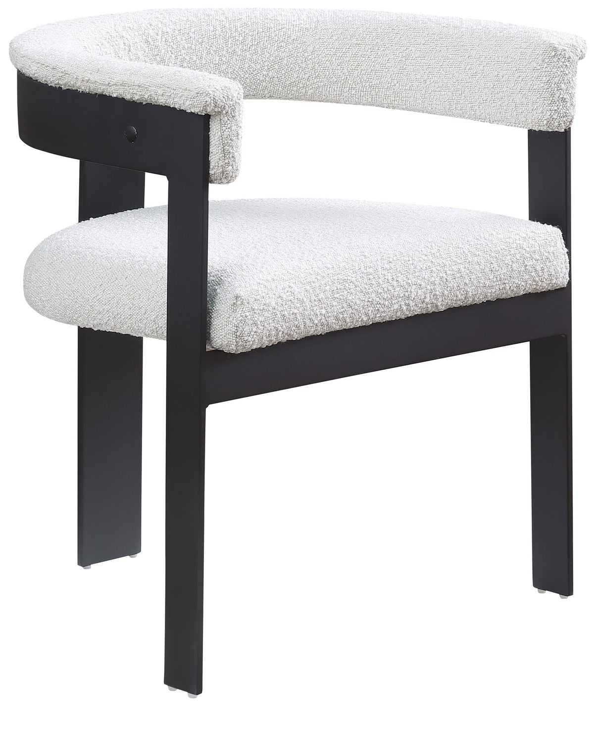 Romeo - Boucle Dining Chair (Set of 2) with Black Base