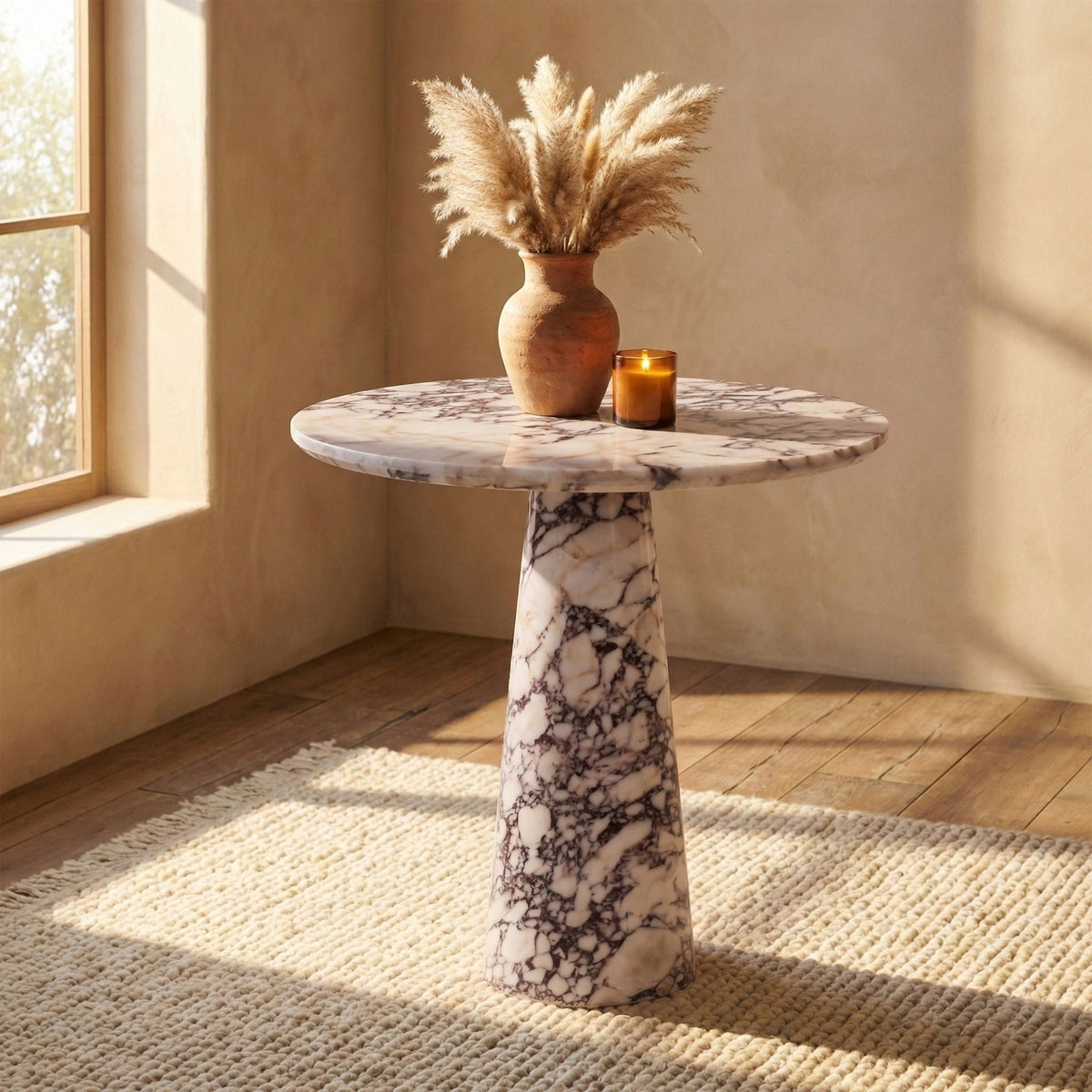 Fontelina 30" Genuine Marble Bistro Table — 5 Marble Colors - Table