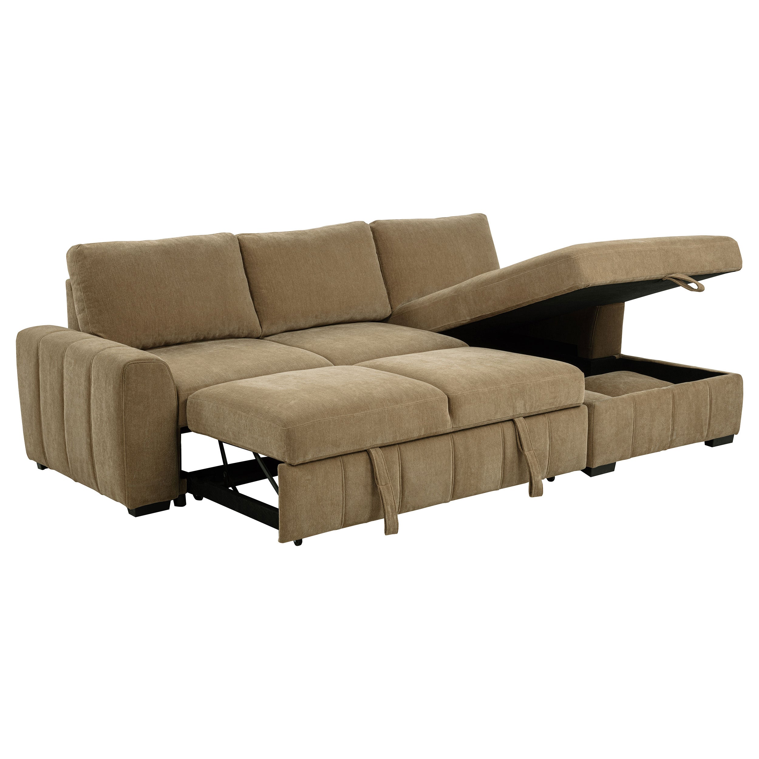 Pastrana Upholstered Sleeper Sectional Sofa RAF Chaise