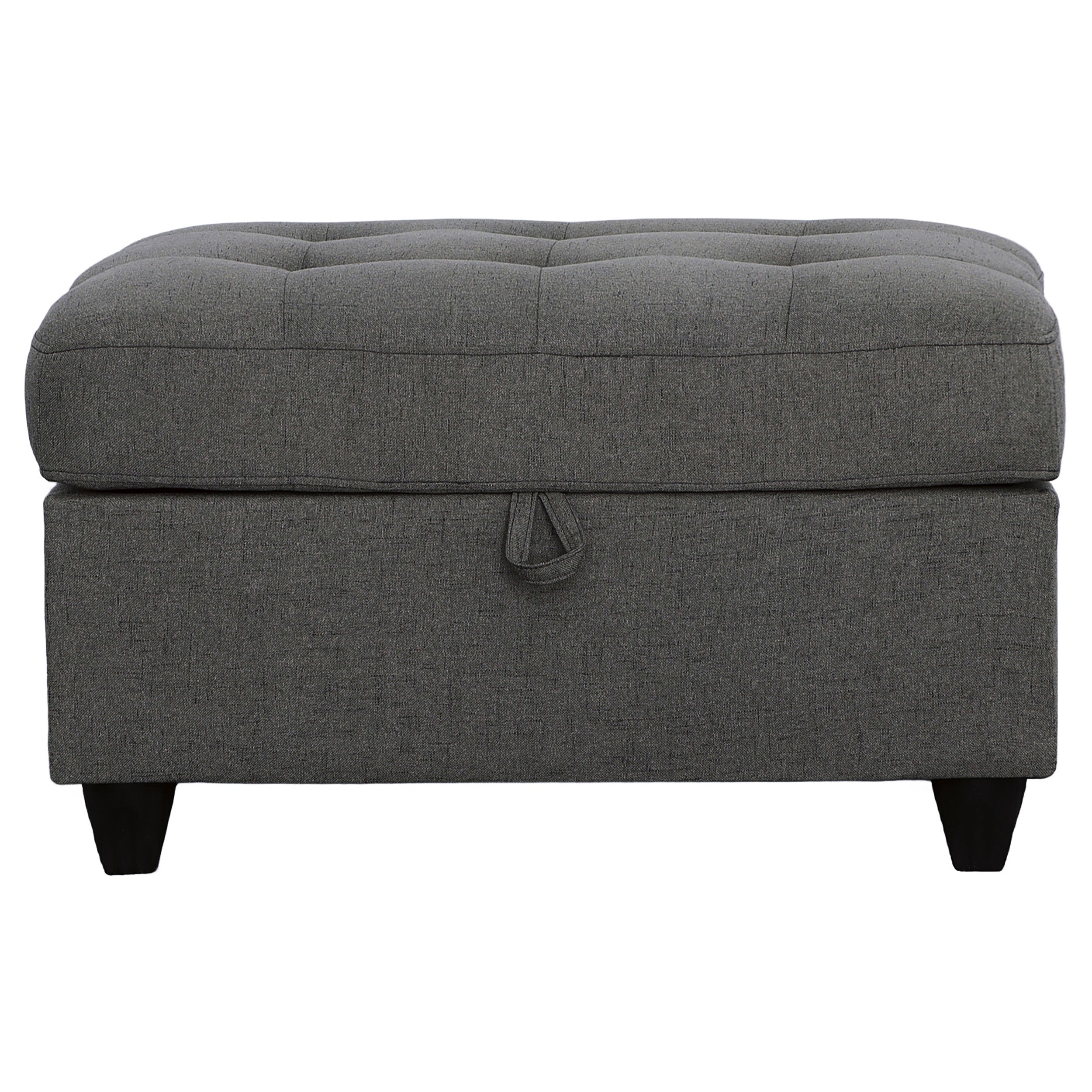 Stonenesse Rectangular Upholstered Storage Ottoman Grey