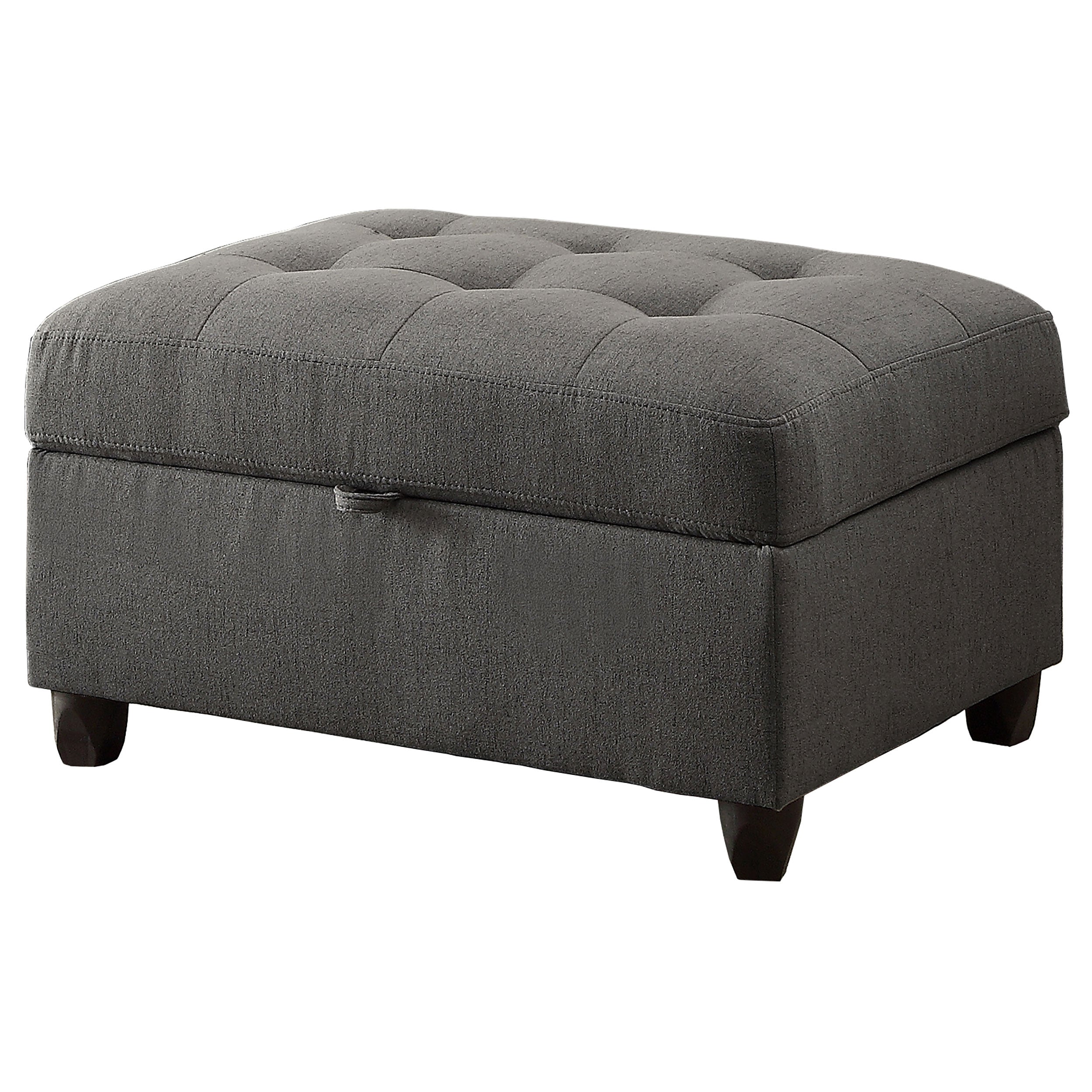 Stonenesse Rectangular Upholstered Storage Ottoman Grey
