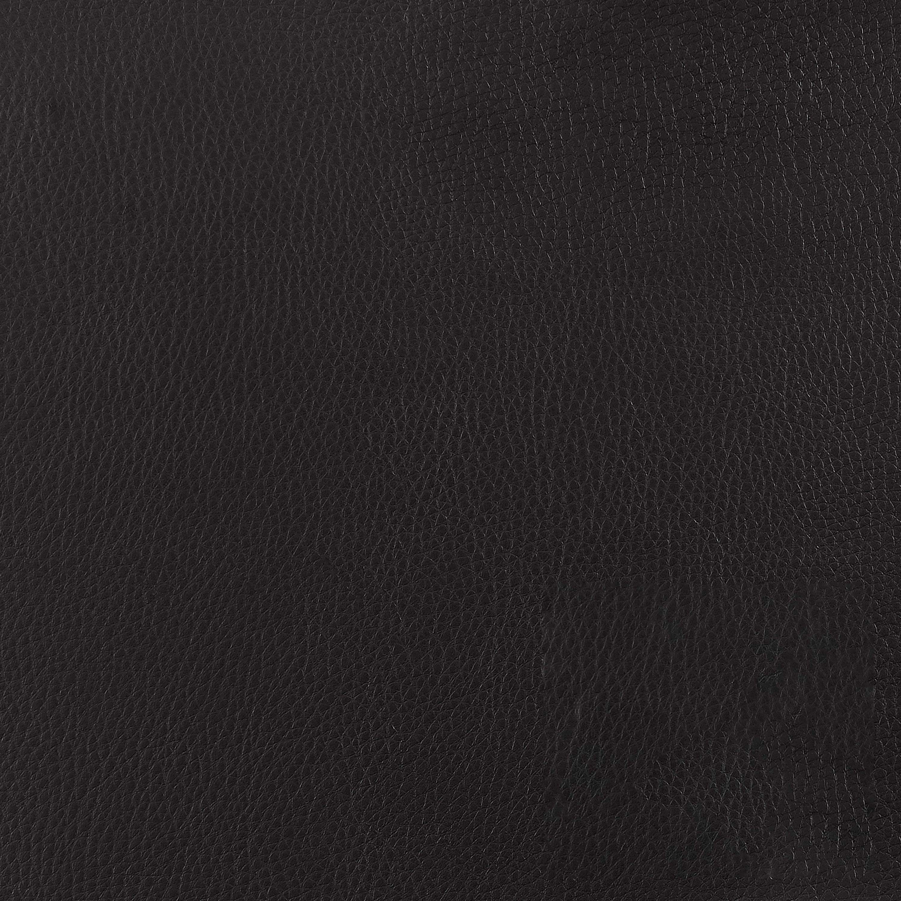 Bowman Round Upholstered Ottoman Black