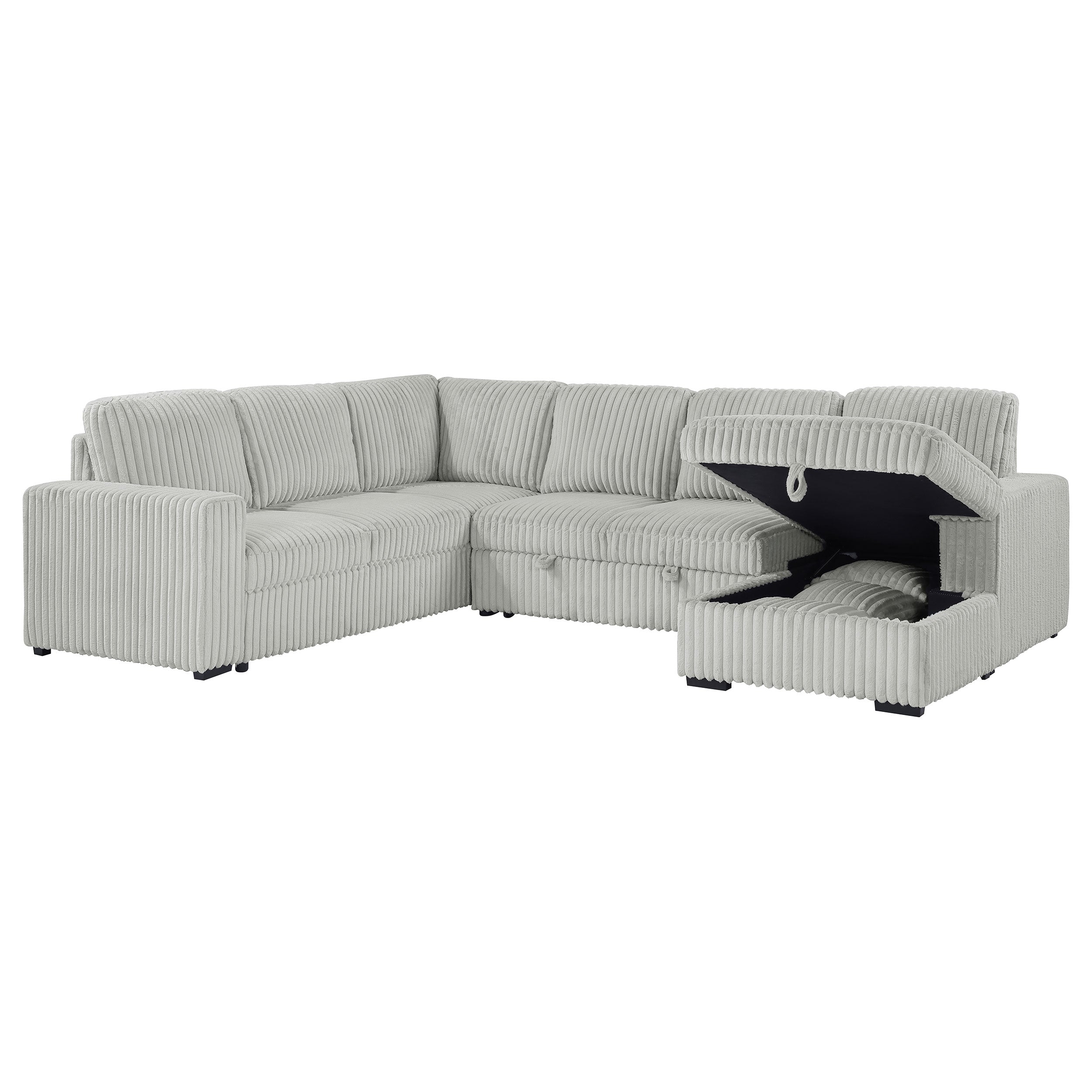 Devonshire Sleeper Sectional Sofa Storage Chaise