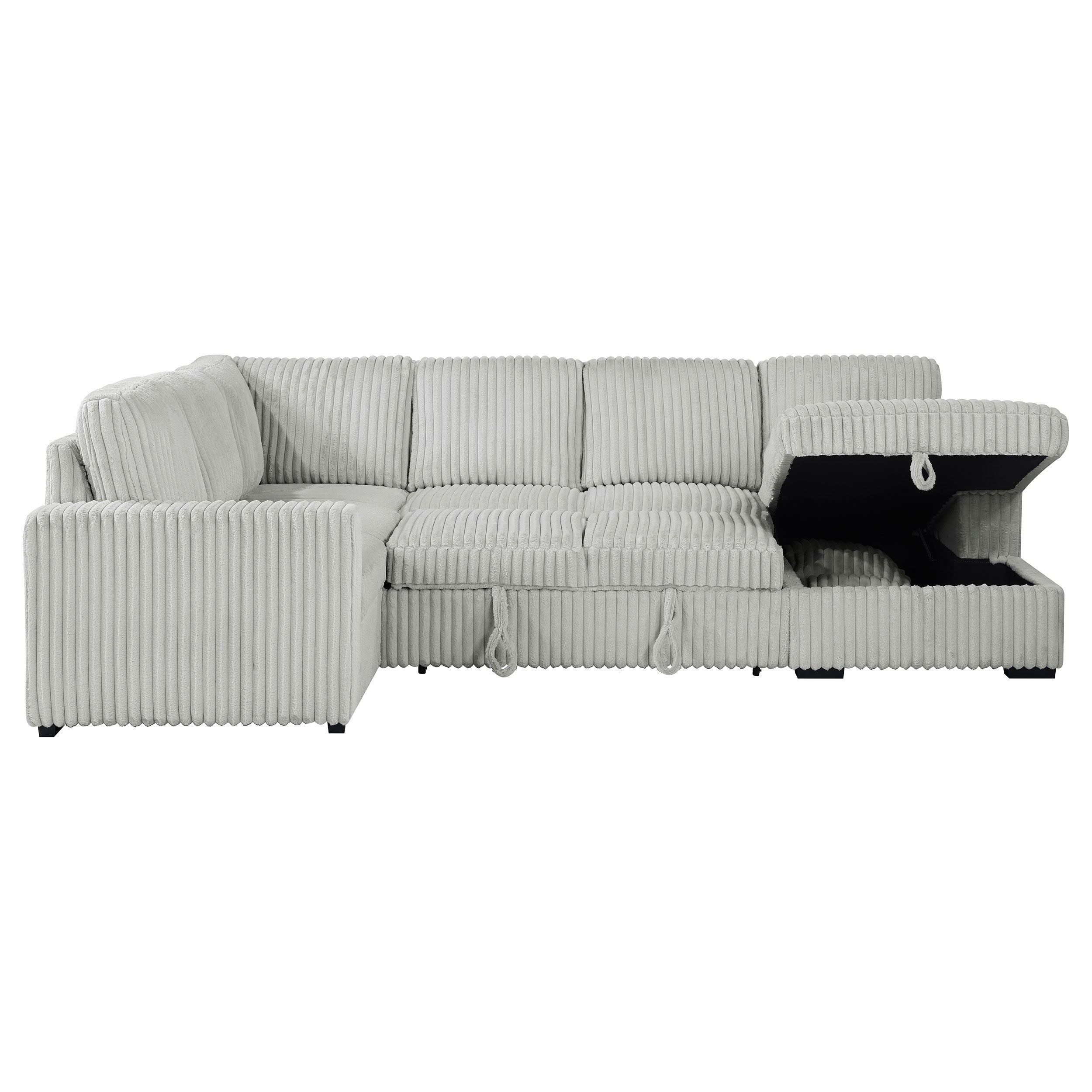 Devonshire Sleeper Sectional Sofa Storage Chaise
