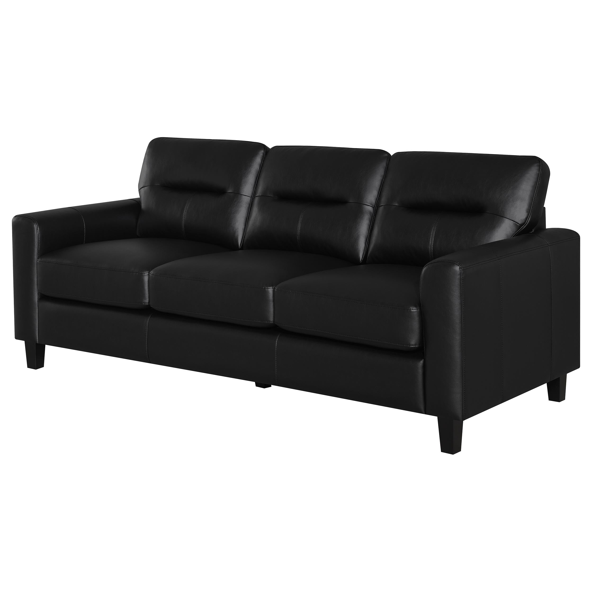 Scotland Faux Leather Upholstered Track Arm Sofa