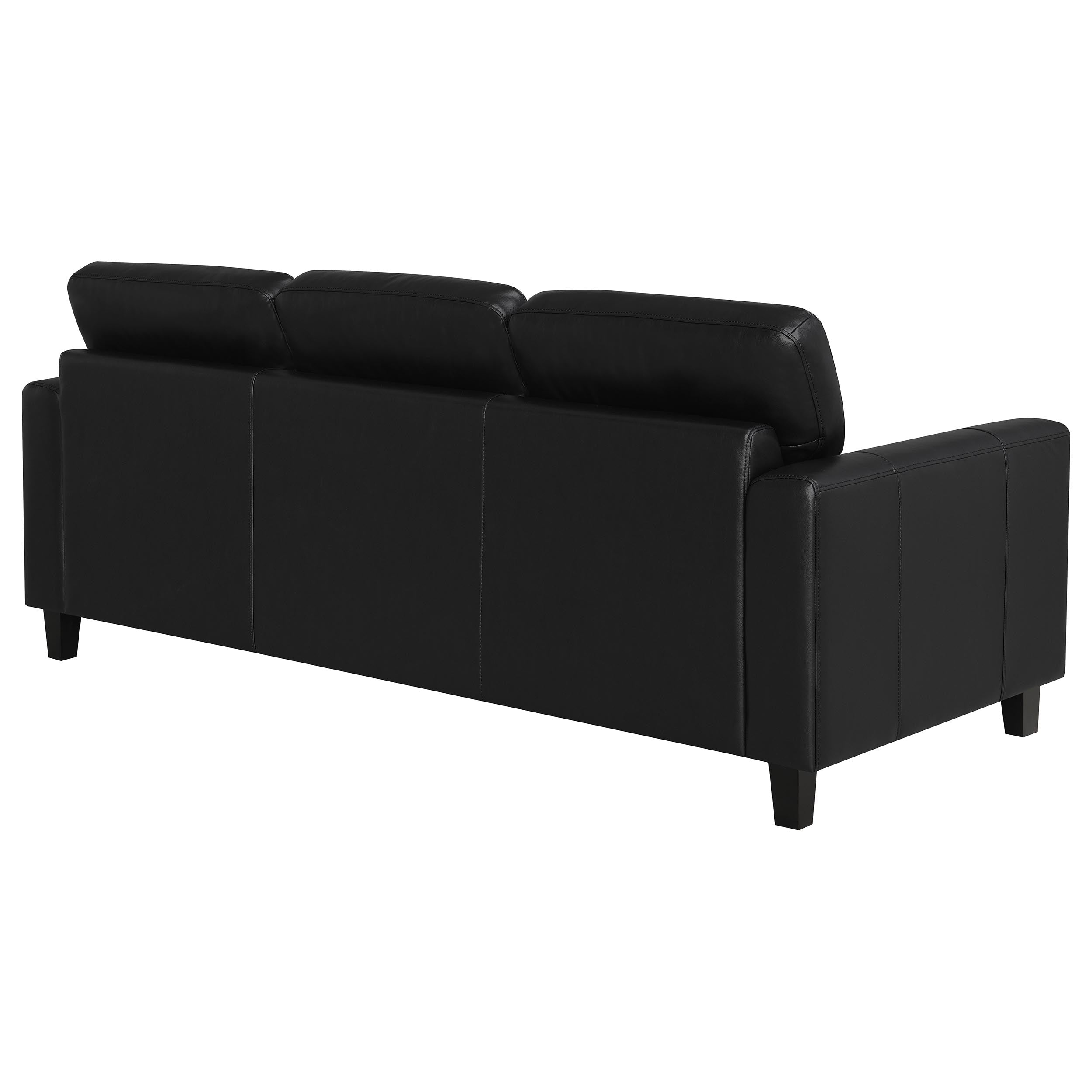 Scotland Faux Leather Upholstered Track Arm Sofa