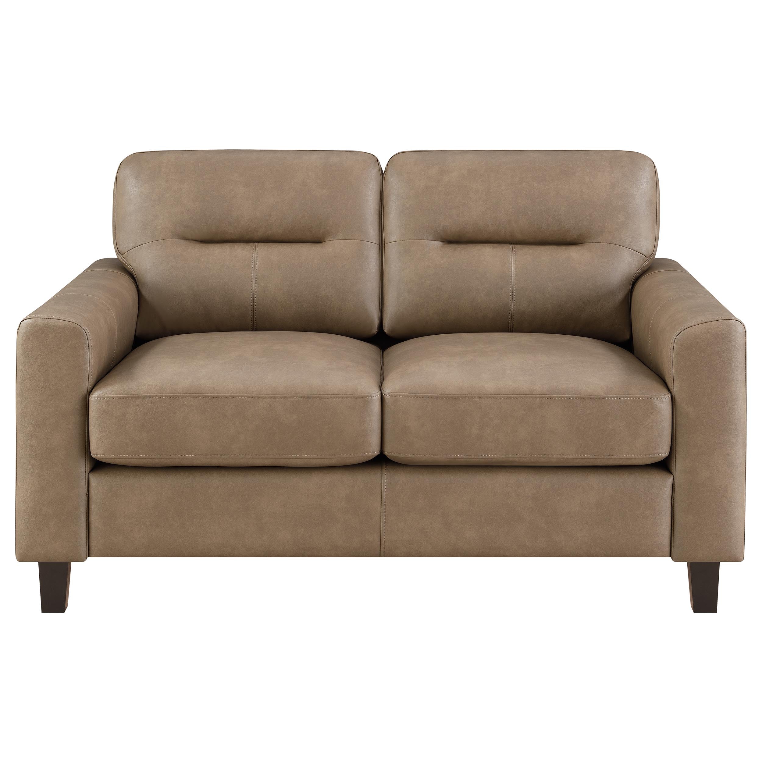 Scotland Faux Leather Upholstered Sofa Set