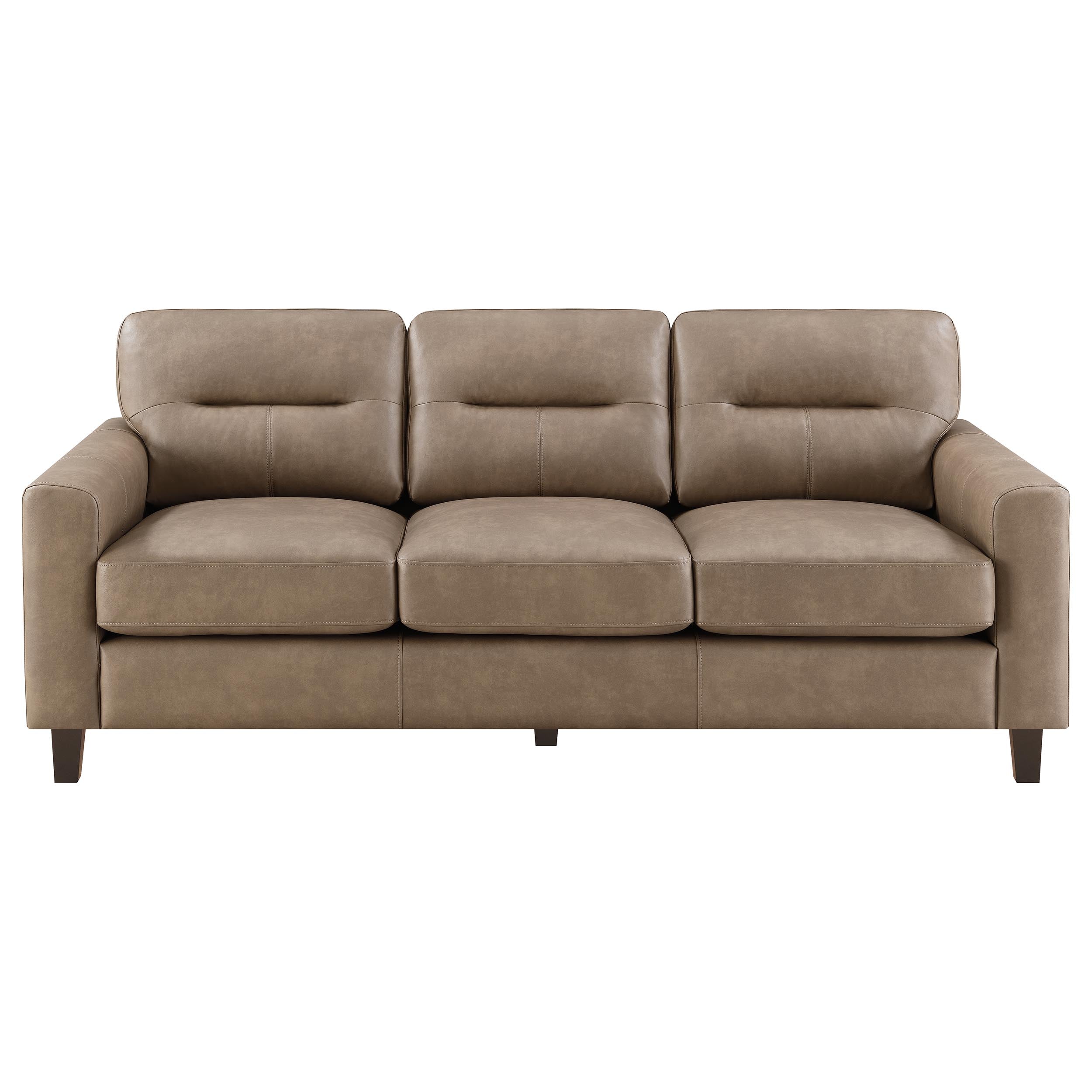 Scotland Faux Leather Upholstered Sofa Set