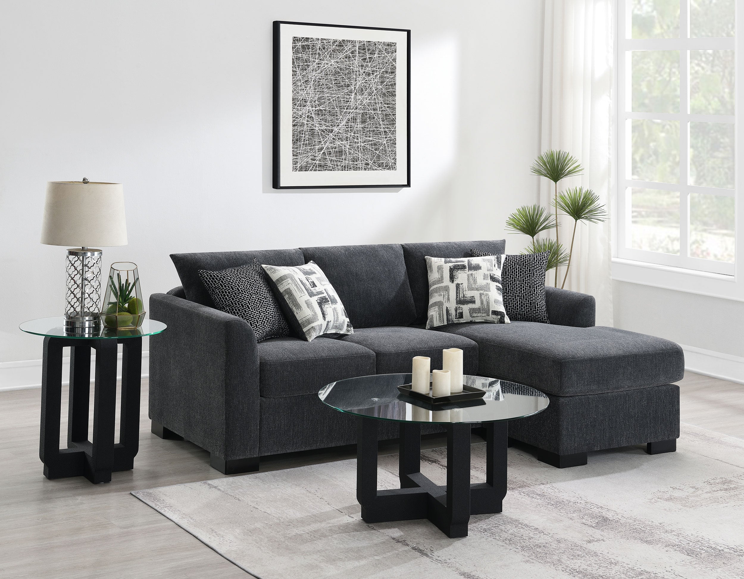 Storey Upholstered Sleeper Sectional Chaise Sofa