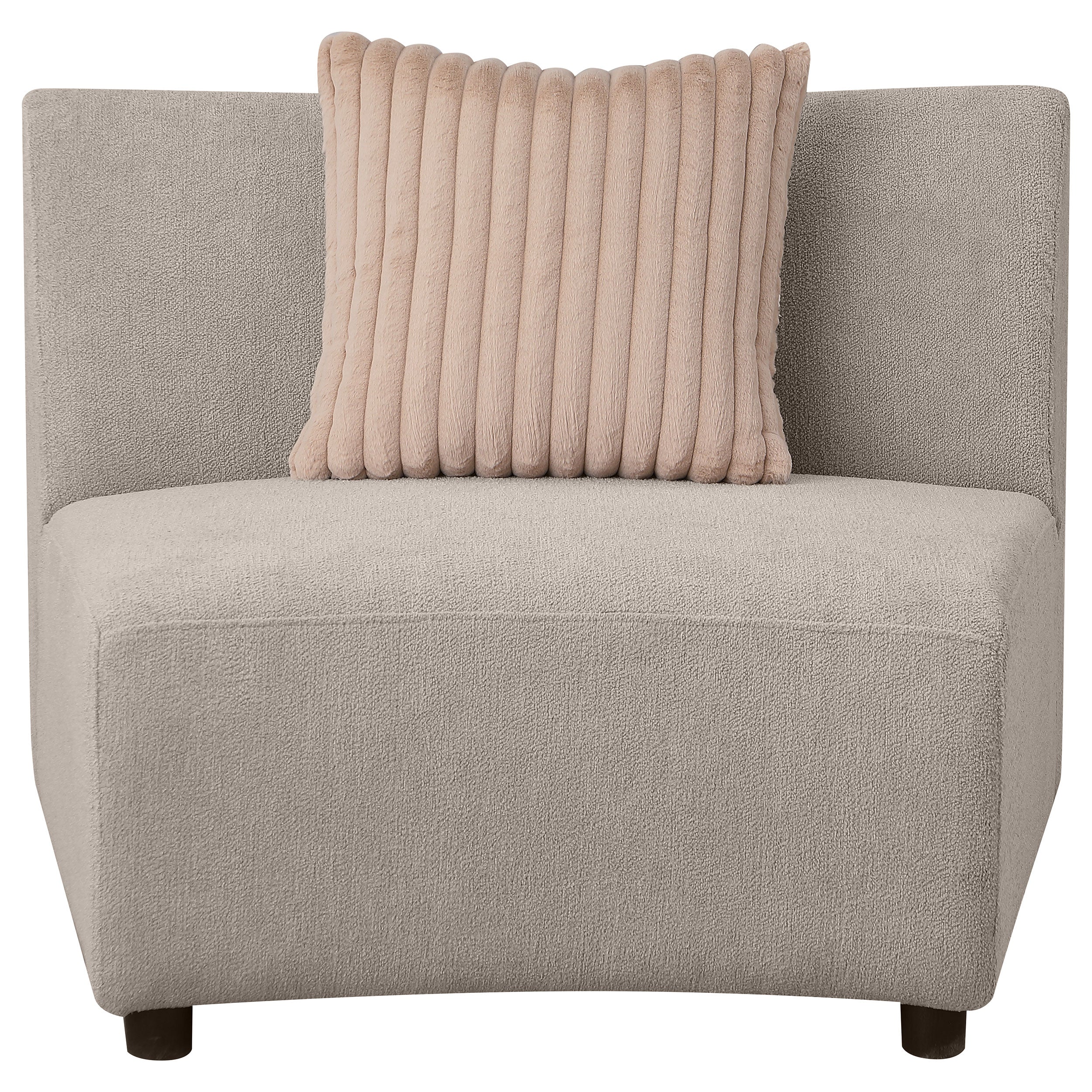 Fayette Upholstered Armless Chair Greige