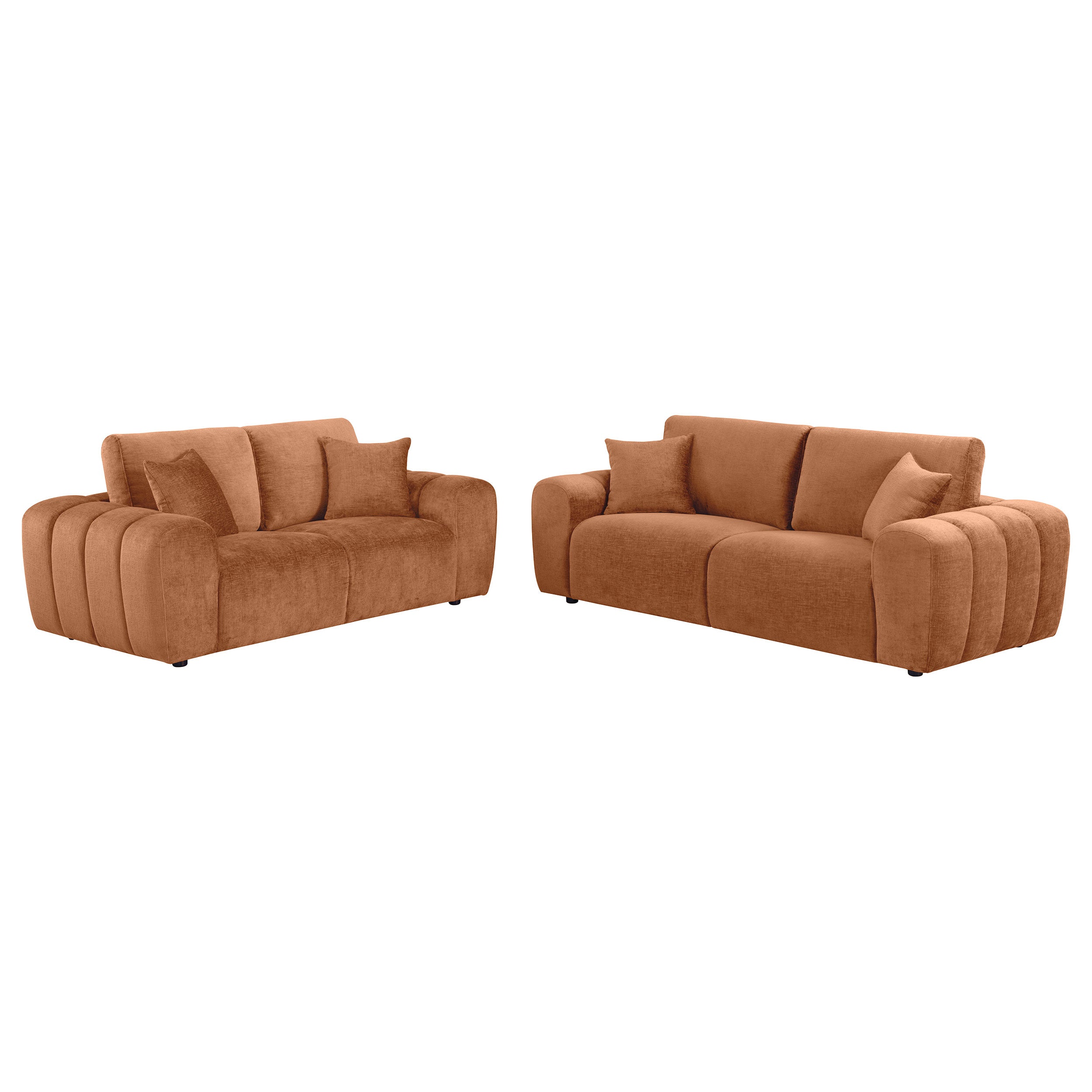Burnett Chenille Upholstered Sofa Set