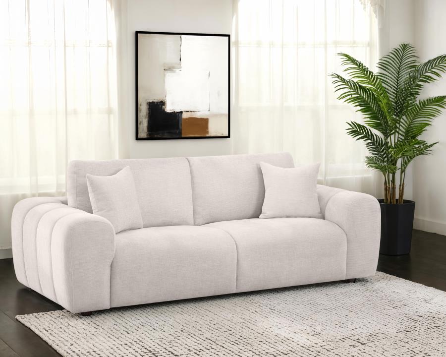 Burnett Chenille Upholstered Wide Arm Sofa