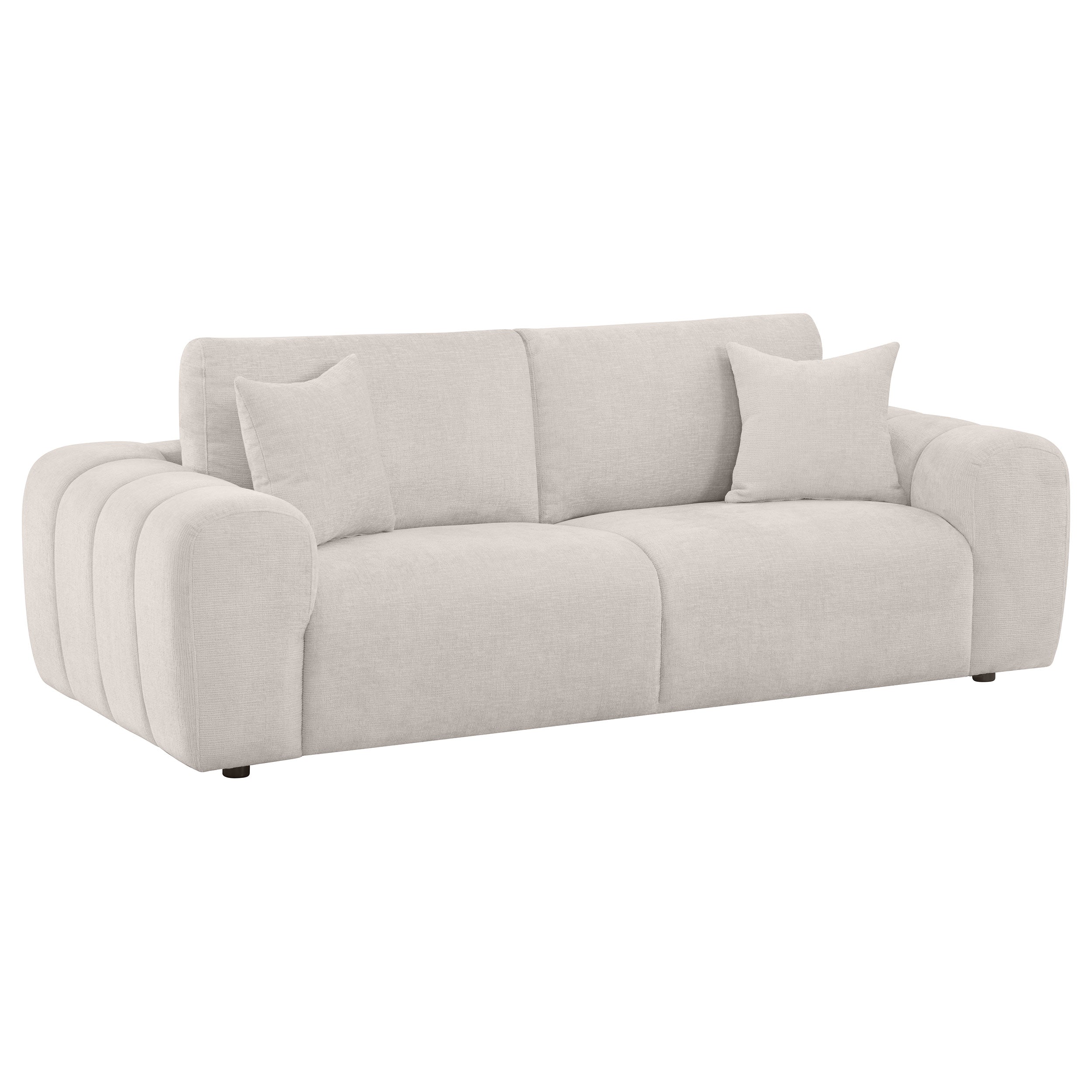 Burnett Chenille Upholstered Wide Arm Sofa