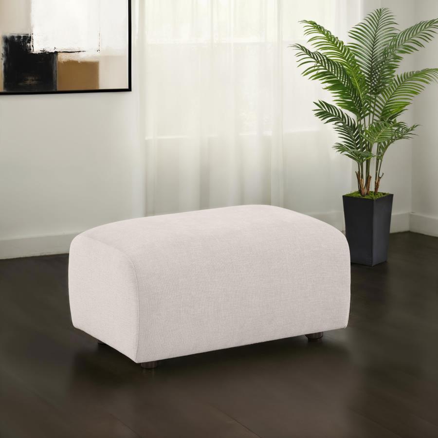 Burnett Chenille Upholstered Ottoman
