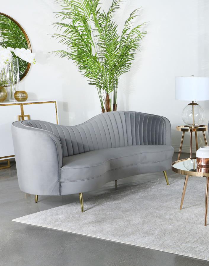 Sophia Upholstered Channel Tufted Sofa
