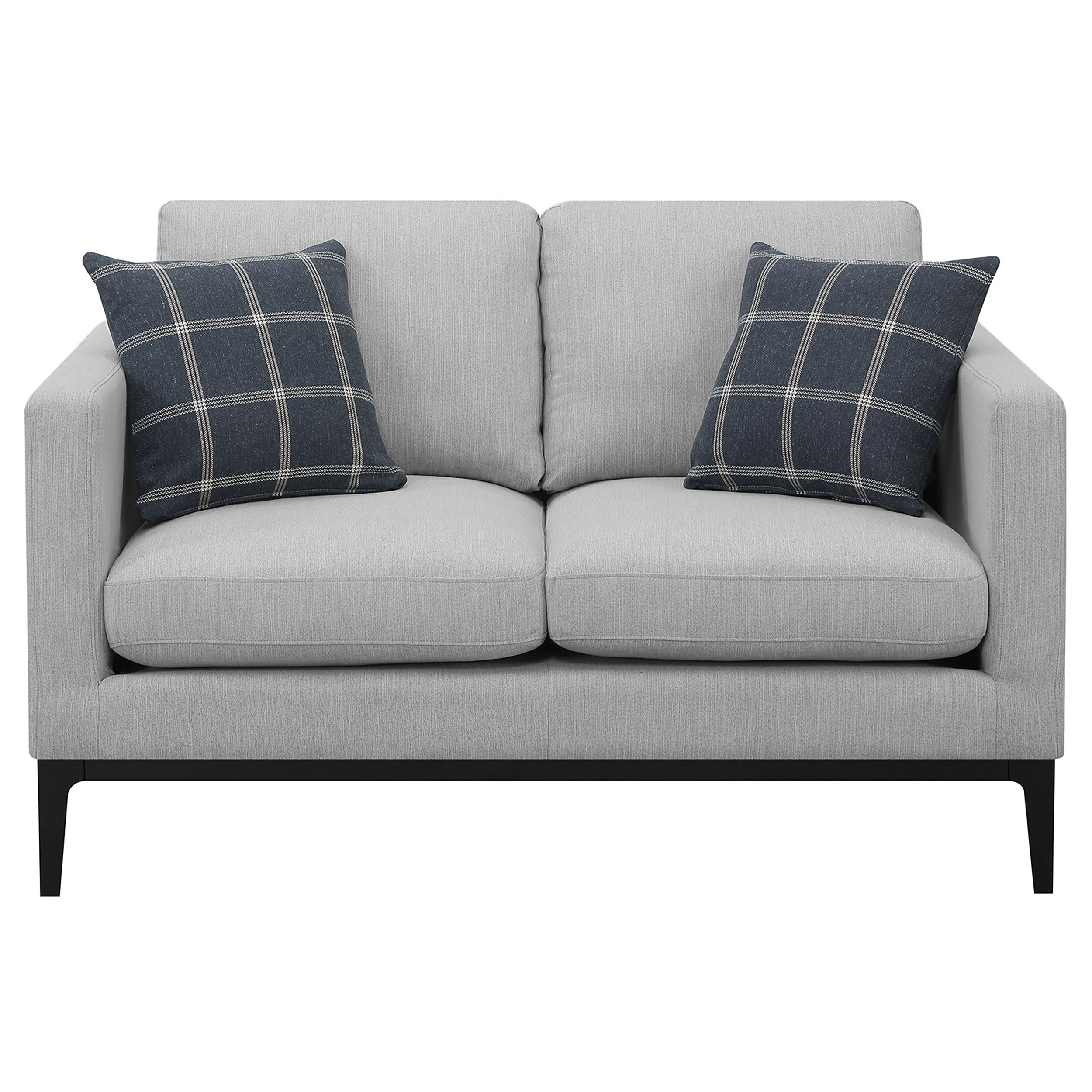 Apperson Upholstered Track Arm Sofa Set Light Grey