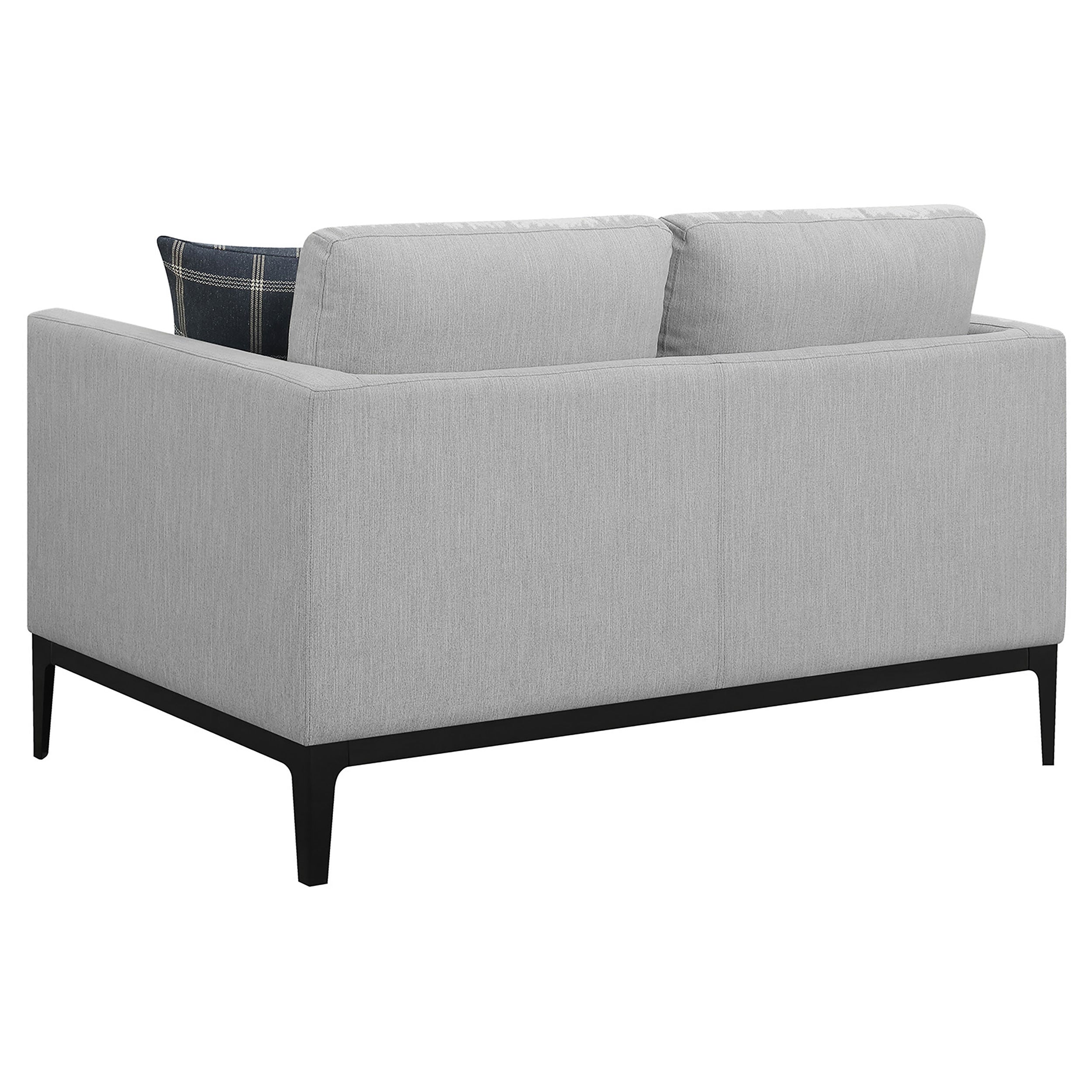 Apperson Upholstered Track Arm Sofa Set Light Grey