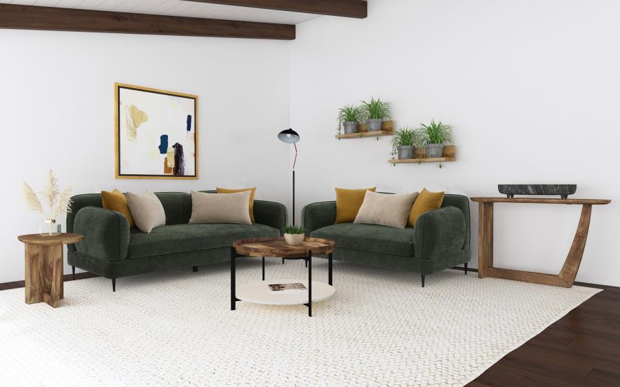 Jade Chenille Upholstered Sofa Set