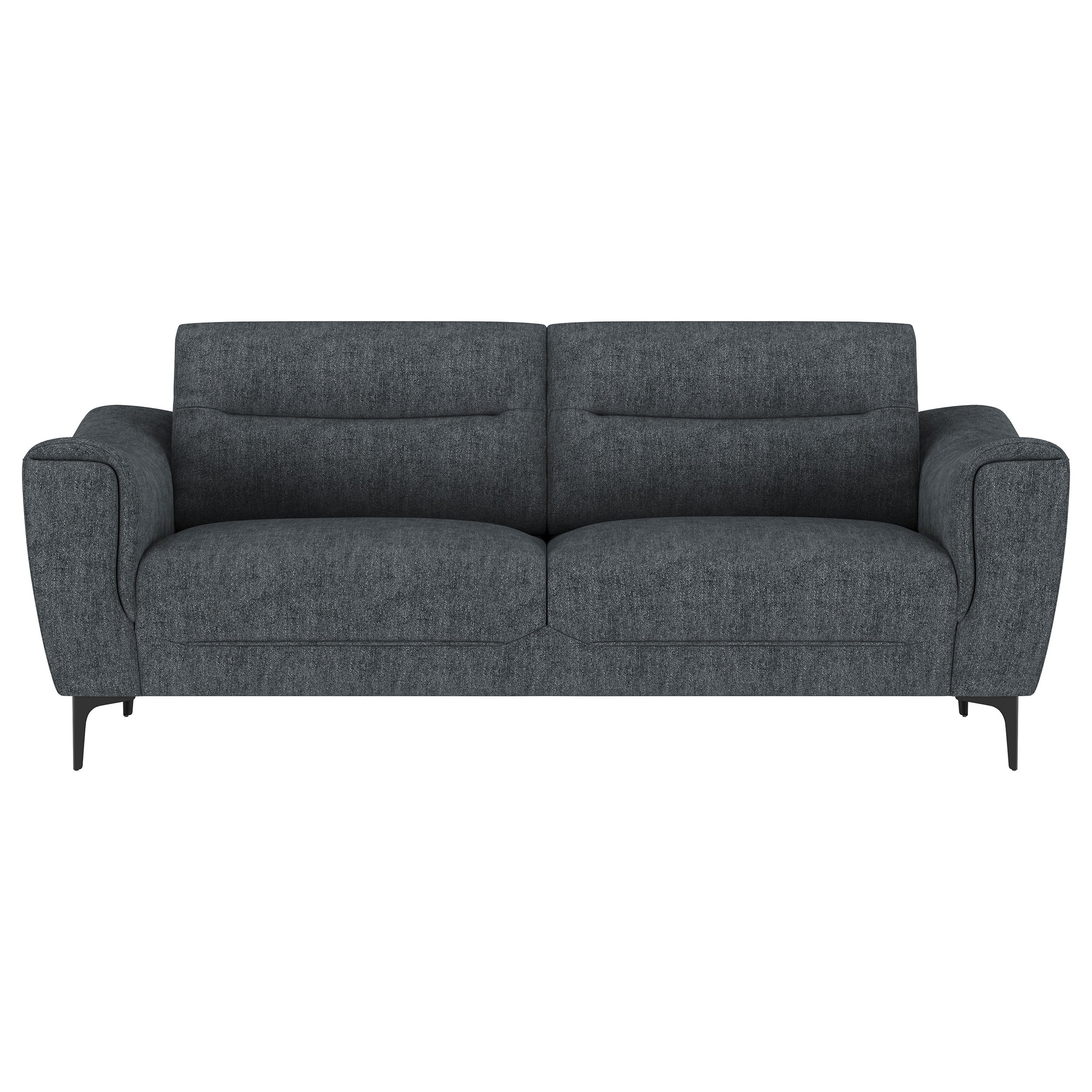 Nolan 2-piece Upholstered Sofa Set Charcoal