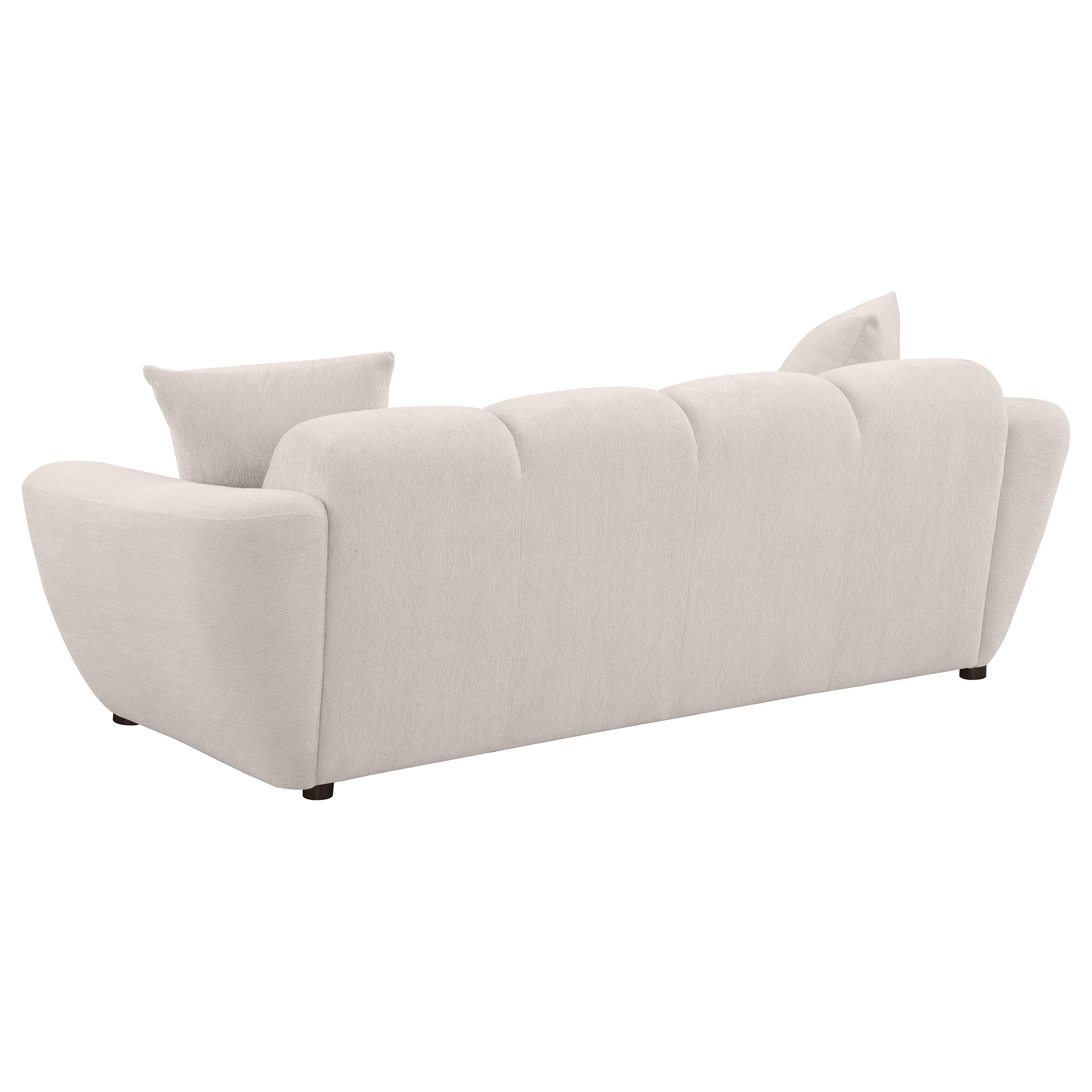 Destino Chenille Splayed Arm Sofa Set Greige
