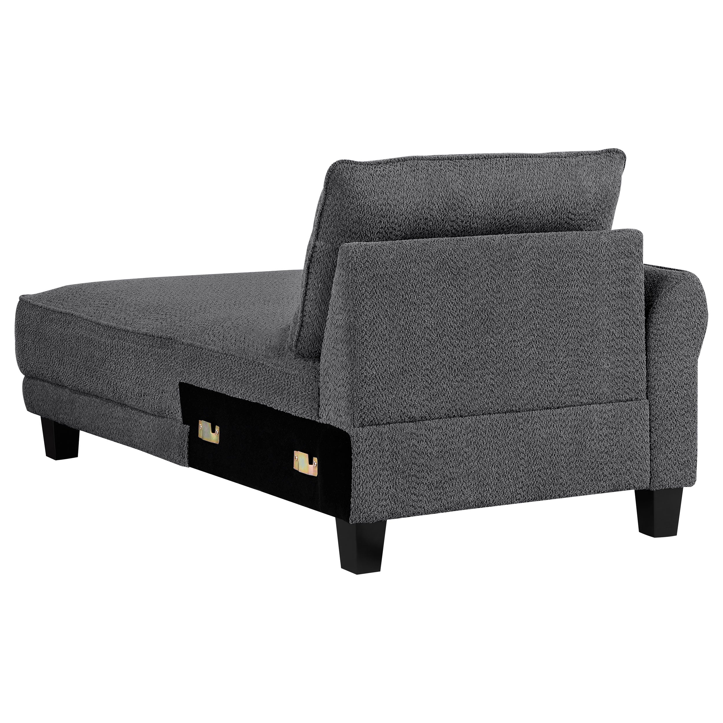 Caspian Upholstered Curved Arm Chaise Sectional Sofa