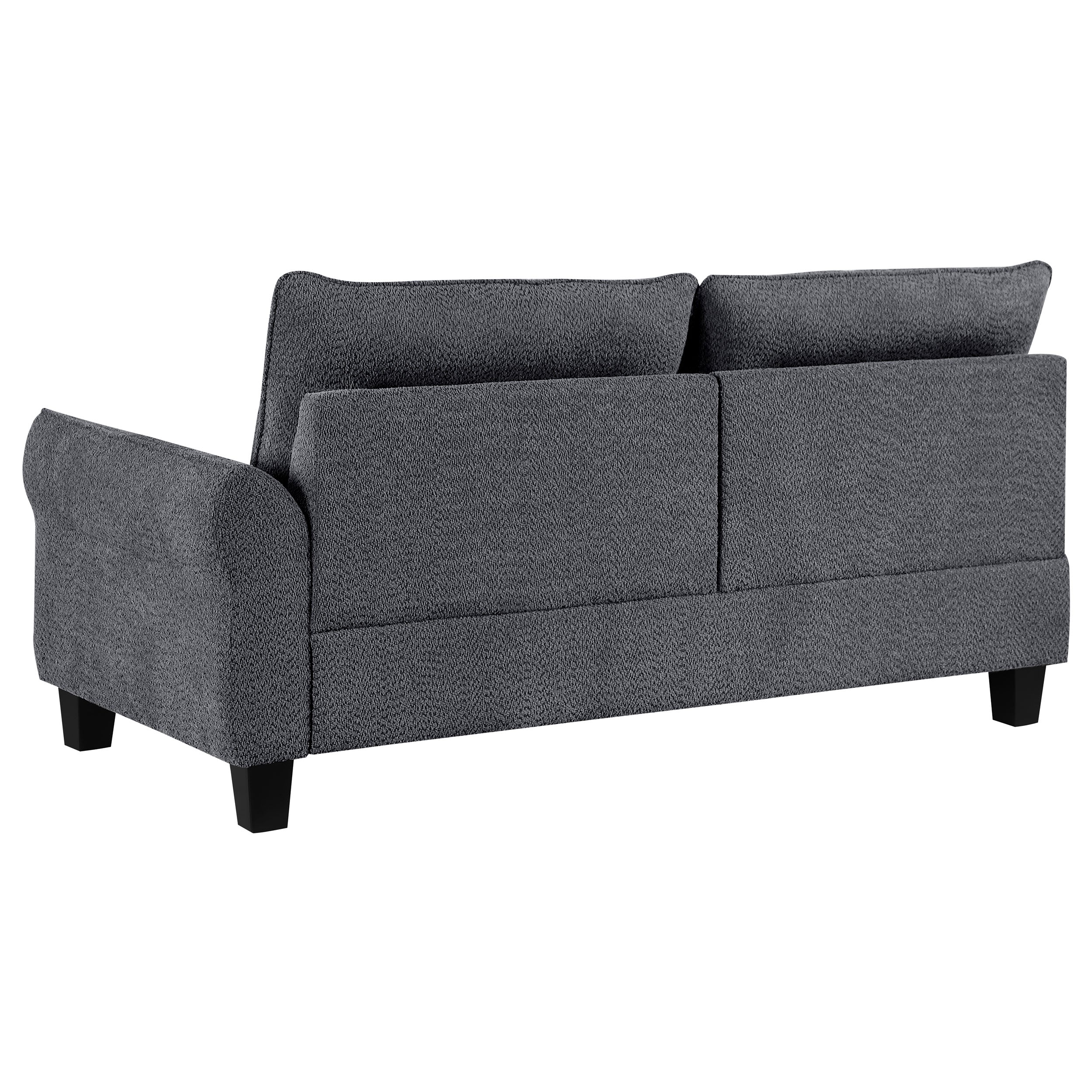 Caspian Upholstered Curved Arm Chaise Sectional Sofa