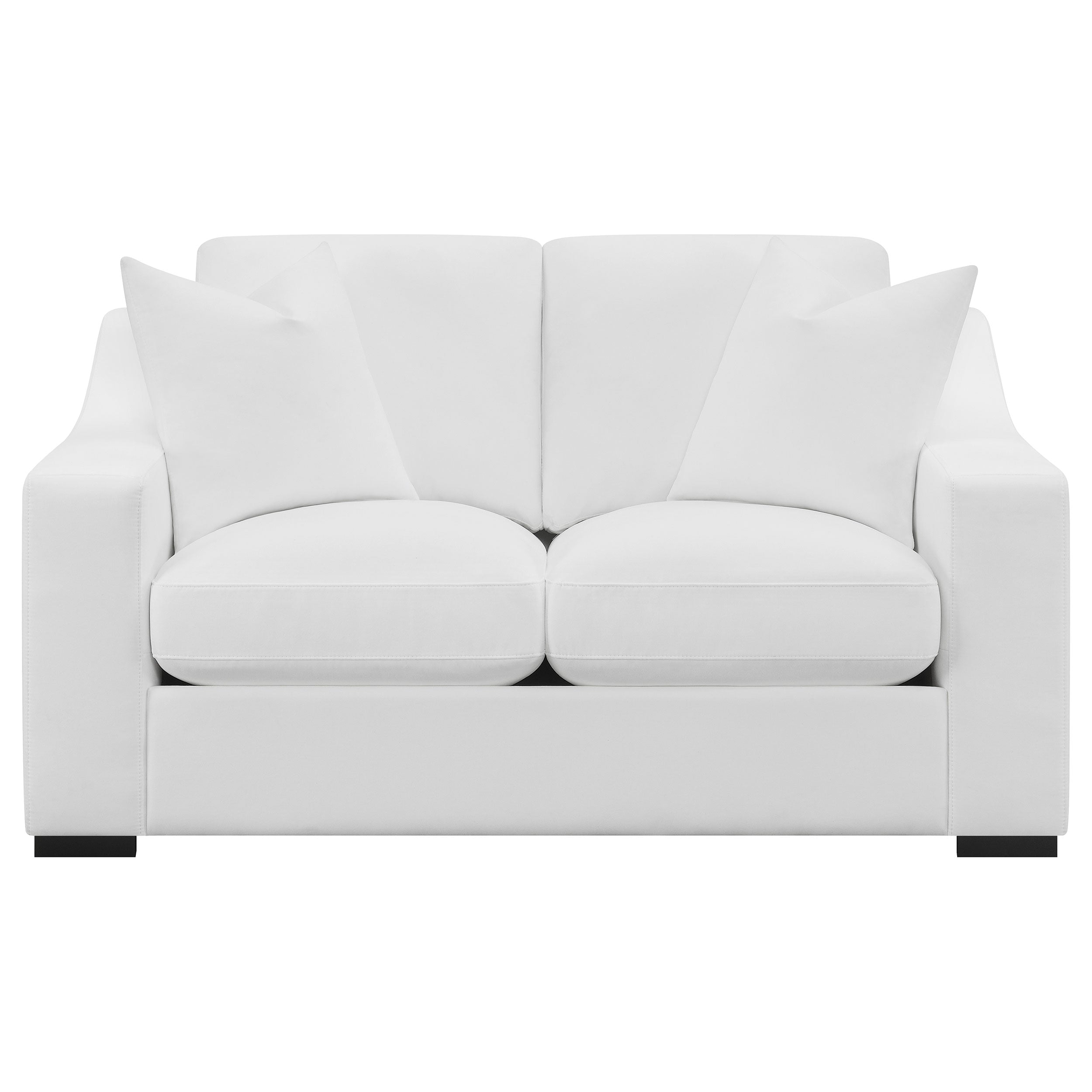 Ashlyn Upholstered Sloped Arm Sofa Set