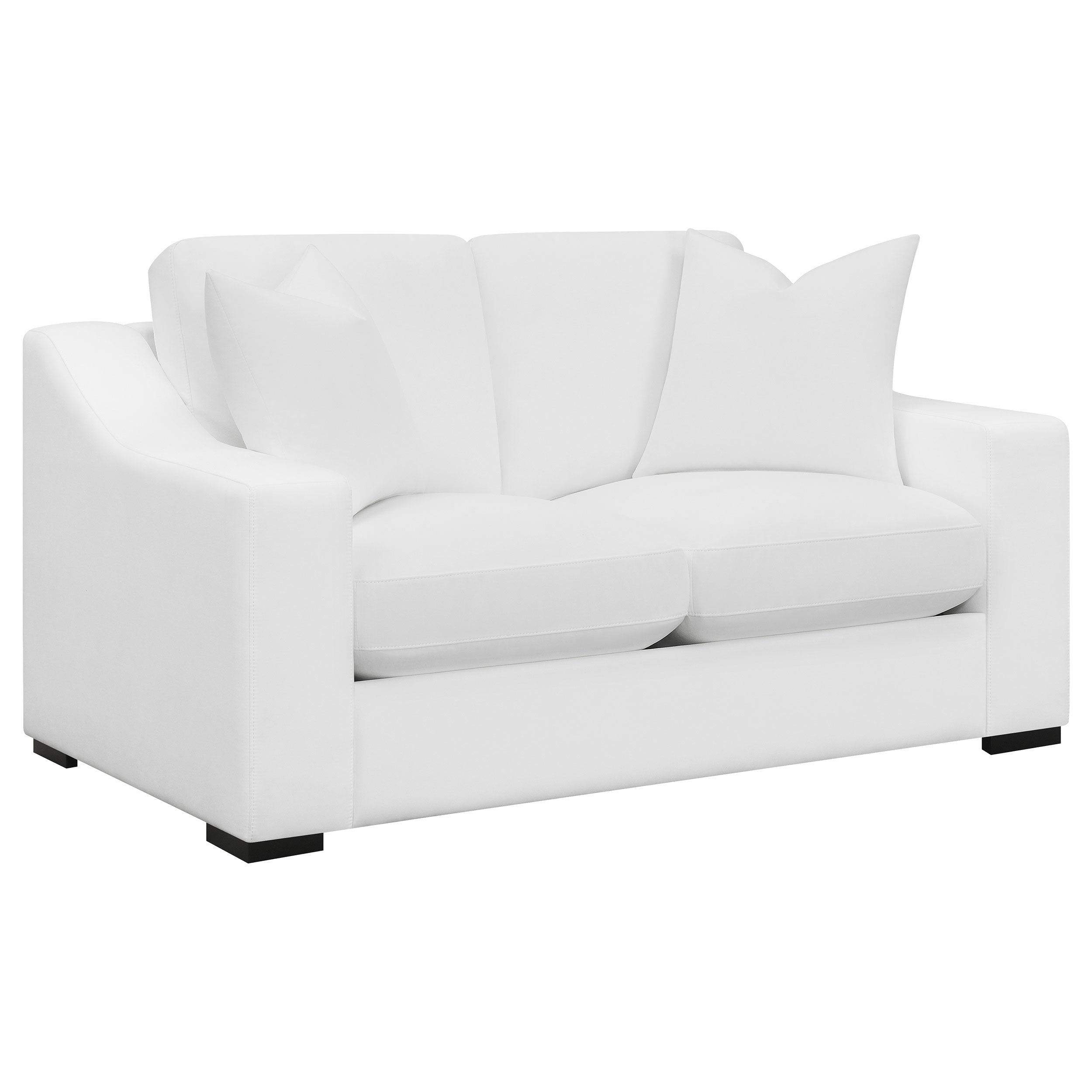 Ashlyn Upholstered Sloped Arm Sofa Set