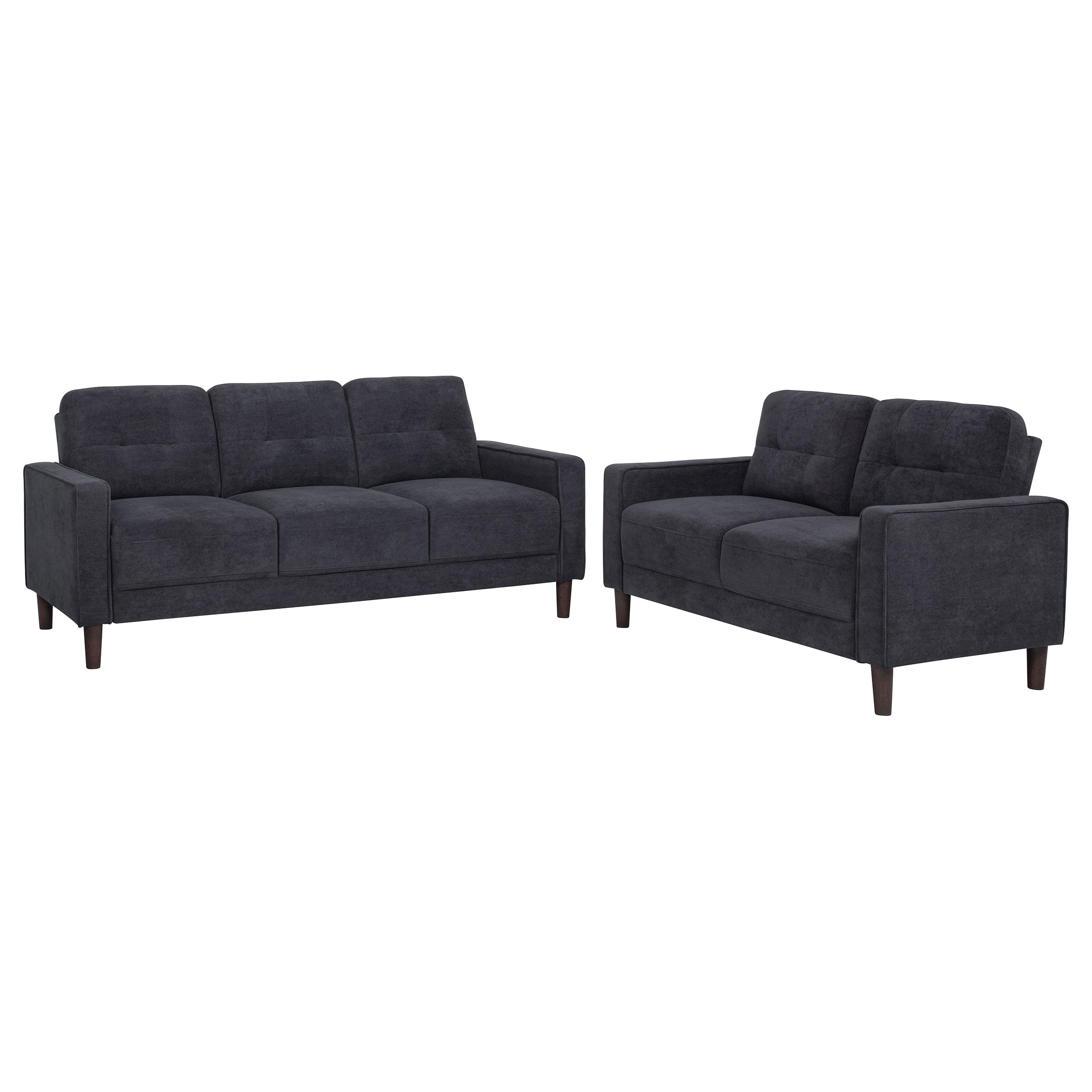Bowen II Fabric Upholstered Track Arm Sofa Set