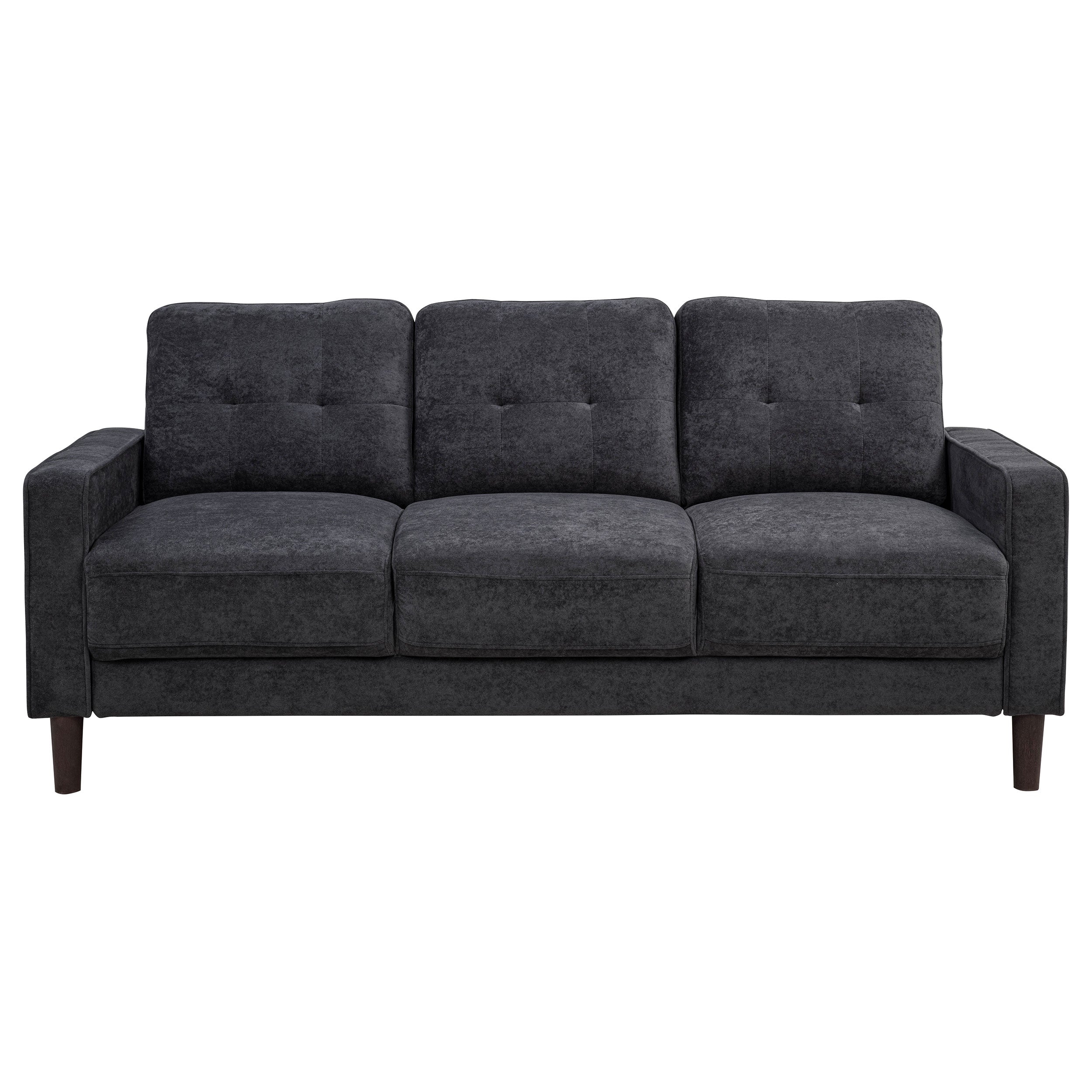 Bowen II Fabric Upholstered Track Arm Sofa Set