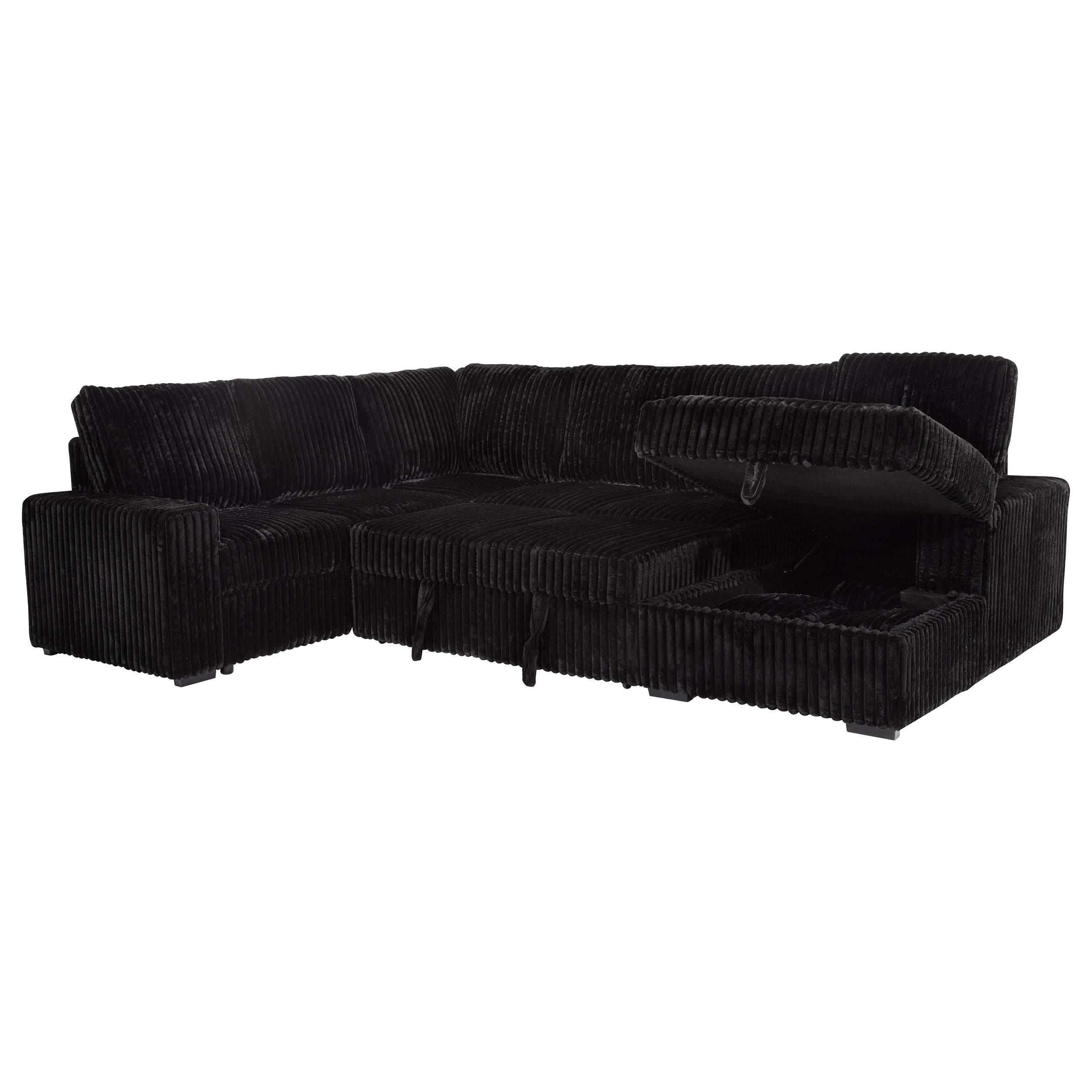 Devonshire Sleeper Sectional Sofa Storage Chaise
