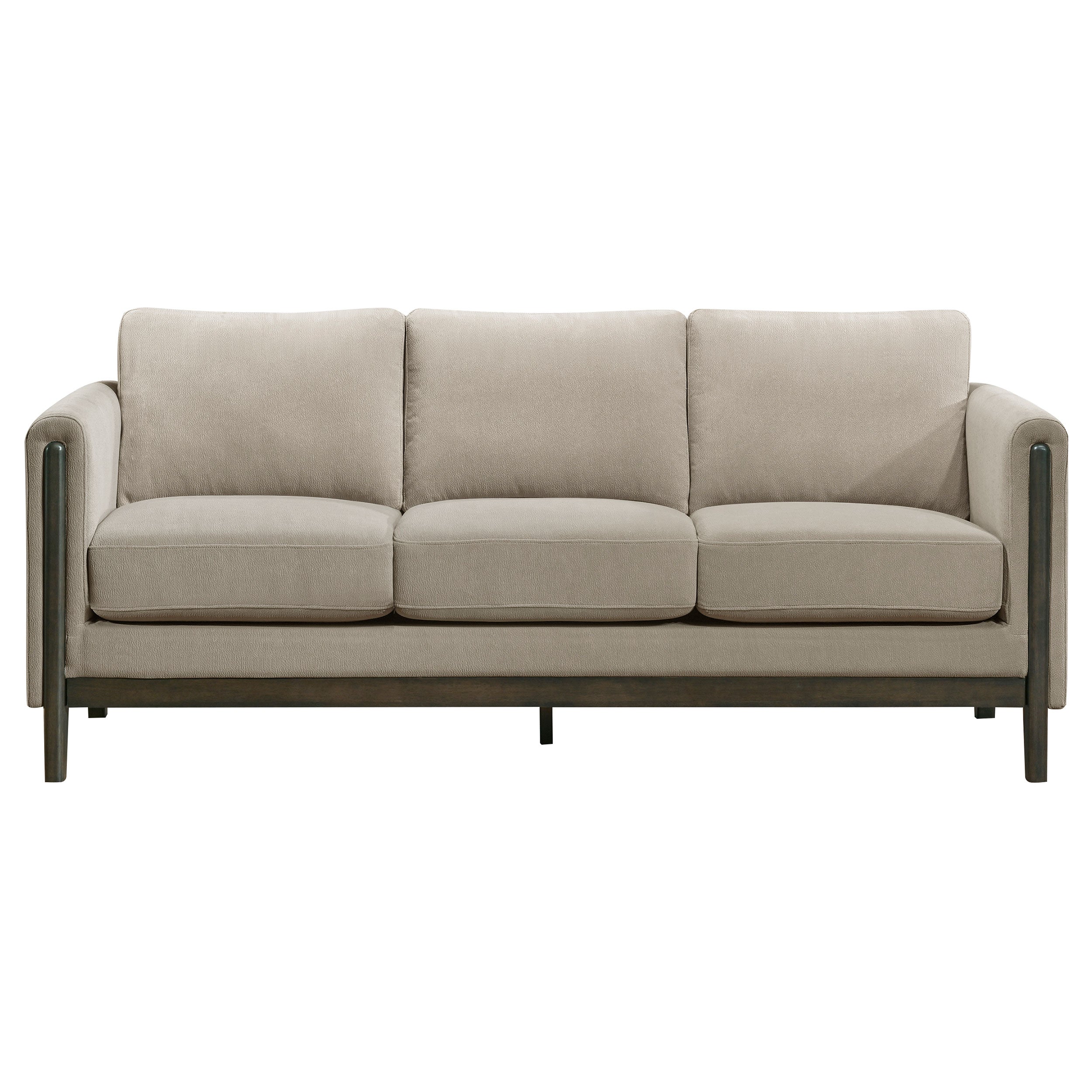 Islington Upholstered Panel Arm Sofa Set Taupe