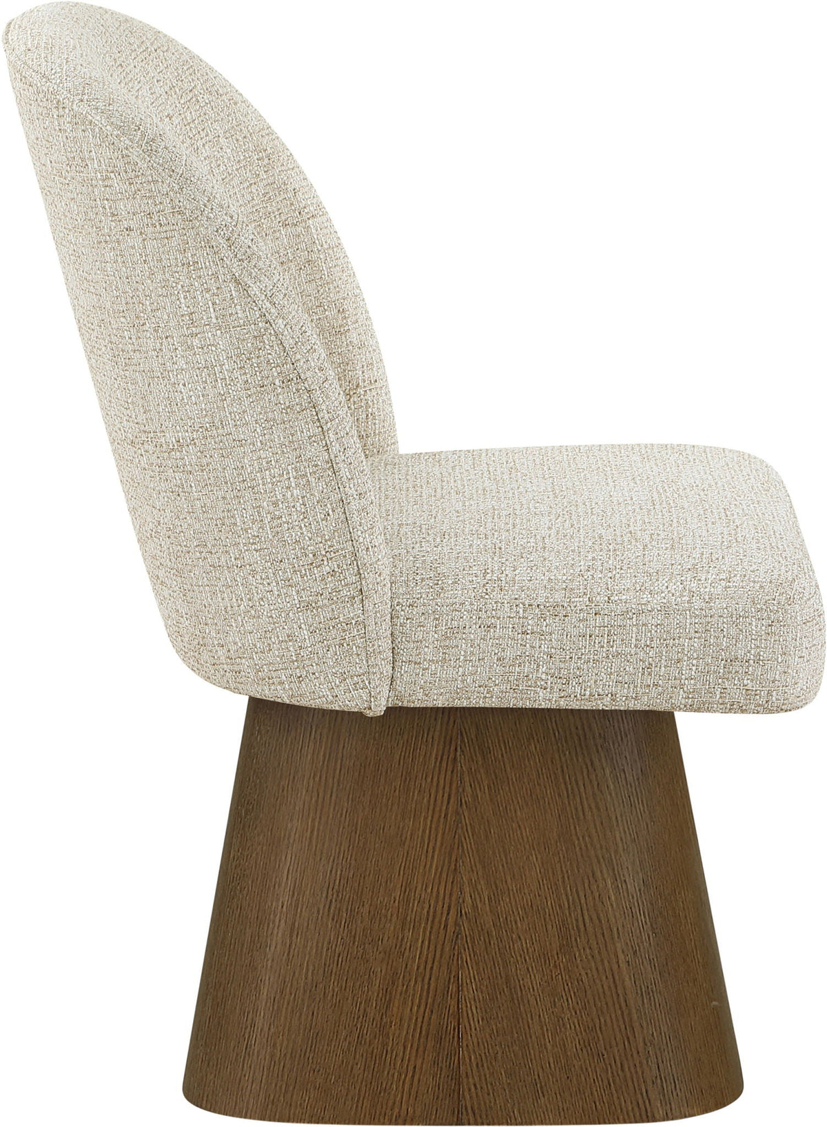 Marlowe Swivel Dining Side Chair with Brown Base