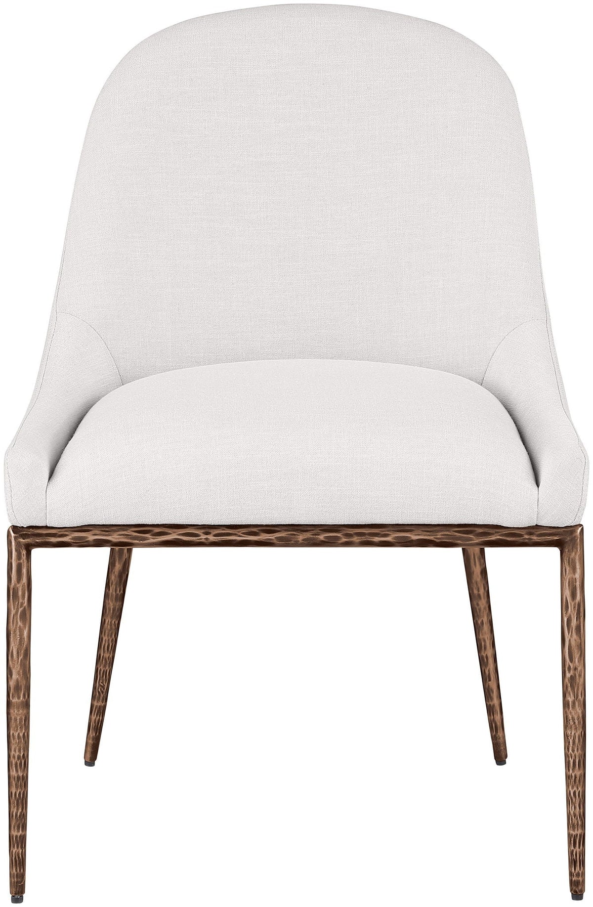 Ferro Performance Fabric Dining Side Chair with Brushed Bronze Legs