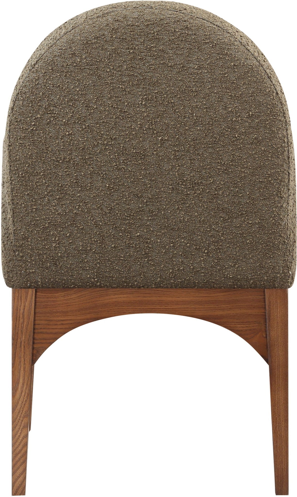 Waldorf - Boucle Dining Arm Chair with Brown Legs