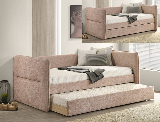 Philipa Mauve Tweed Daybed — Trundle Included