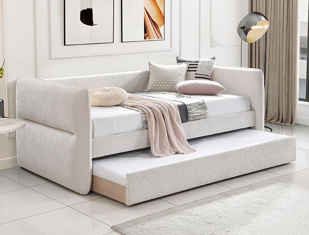 Philipa Oatmeal Tweed Daybed — Trundle Included