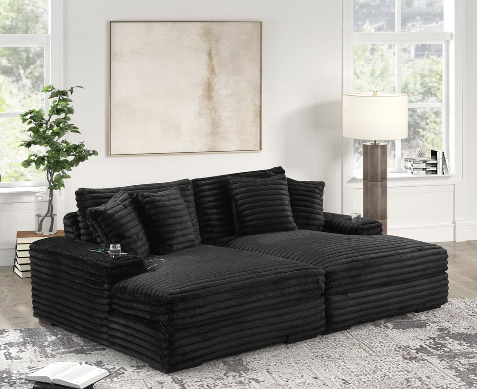 5400 Oversized Chaise Lounge — Cupholders & USB Outlets