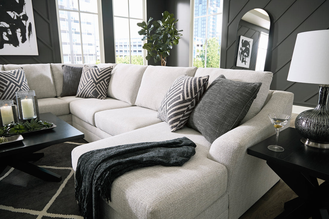 Ashley 541-02 Sectional — Stain-Resistant Nuvella Fabric