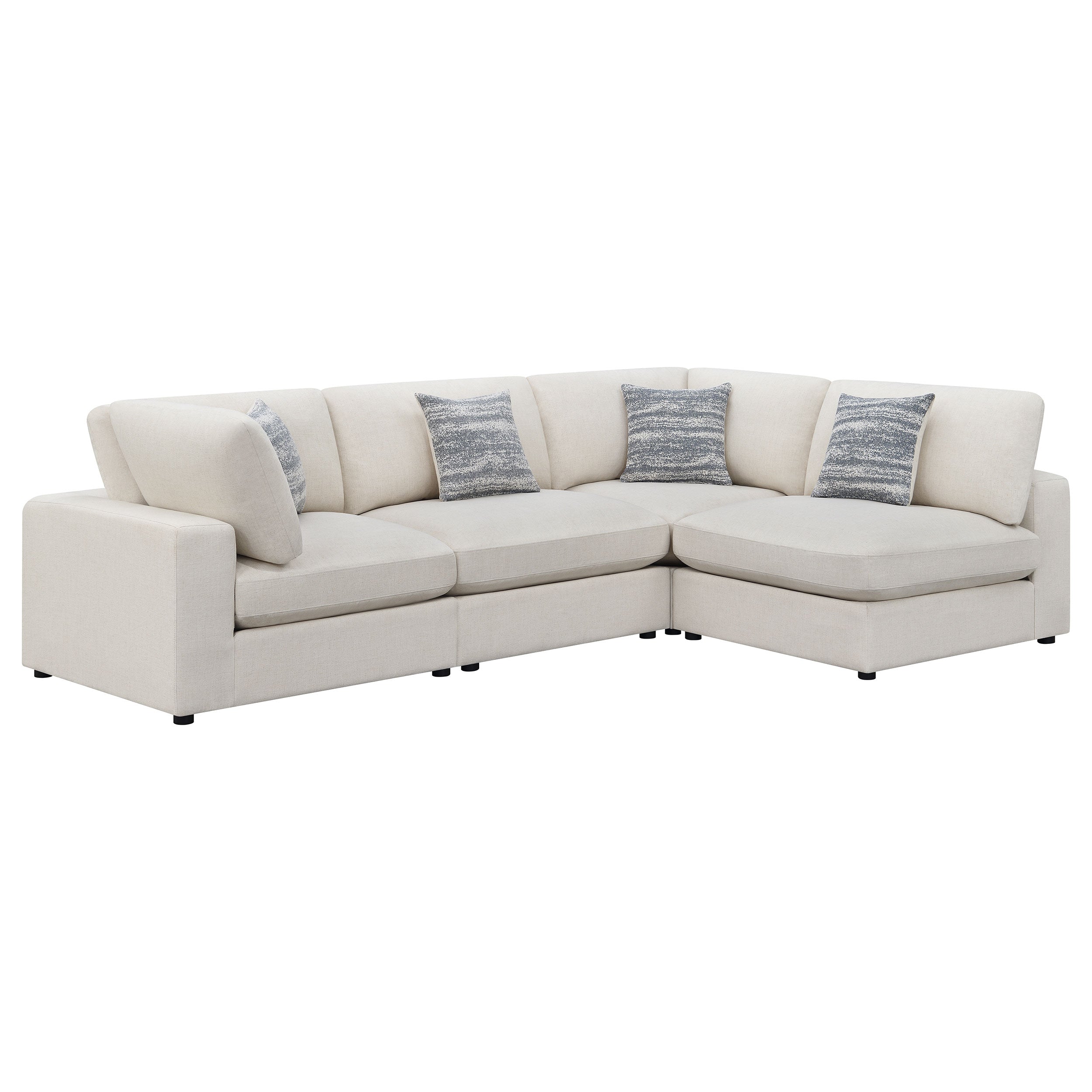 Serene Upholstered Modular Sectional Beige