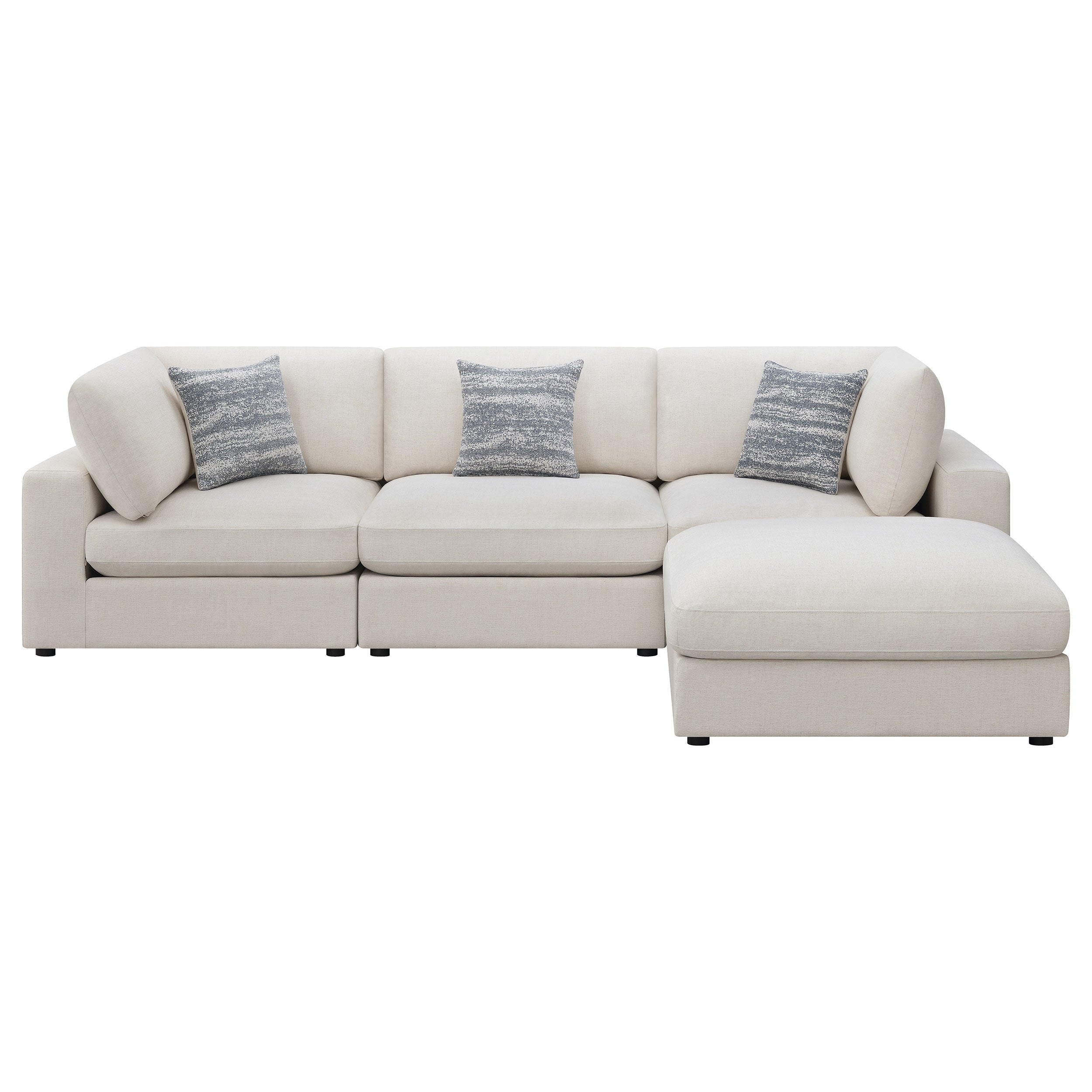 Serene Upholstered Modular Sectional Beige