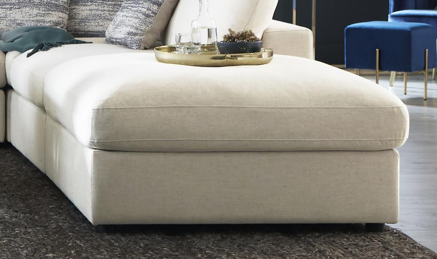 Serene Square Upholstered Ottoman